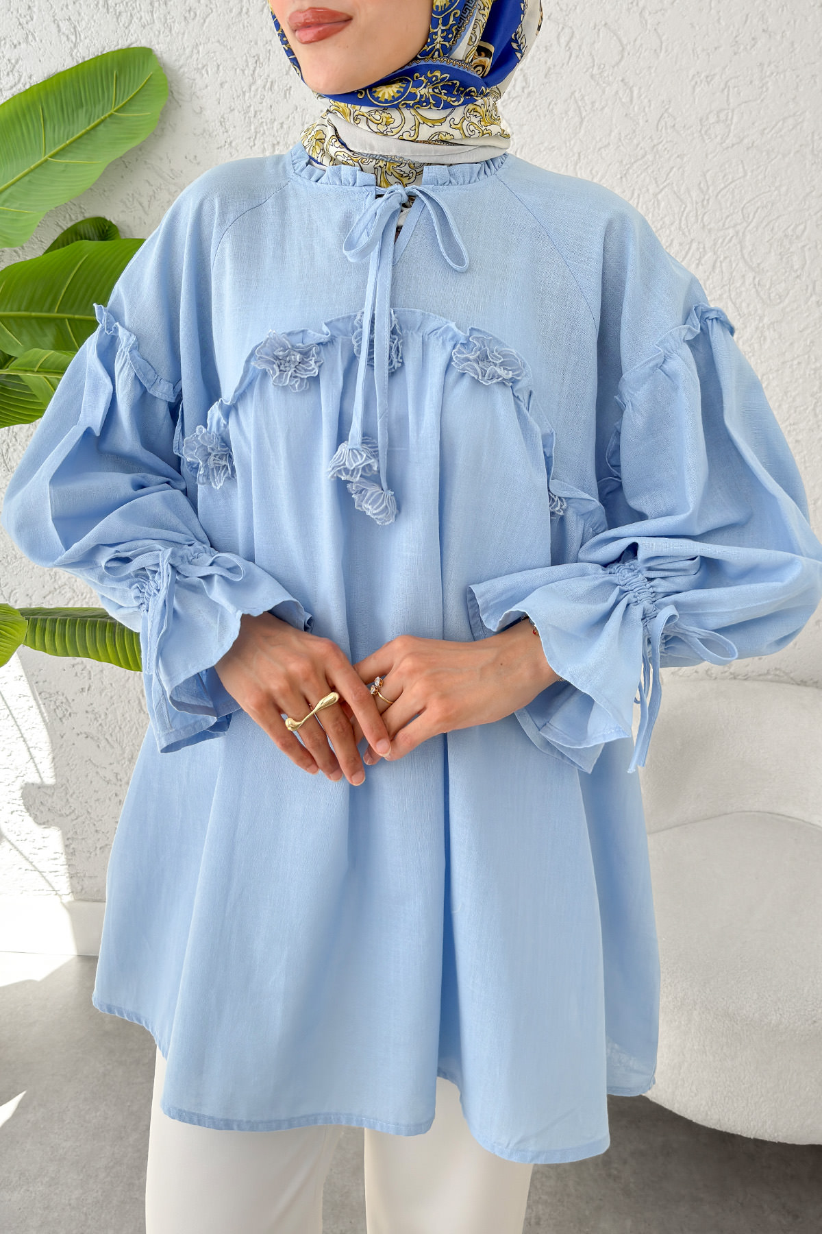 Brode Detaylı Tunik 2311 - MAVİ |  