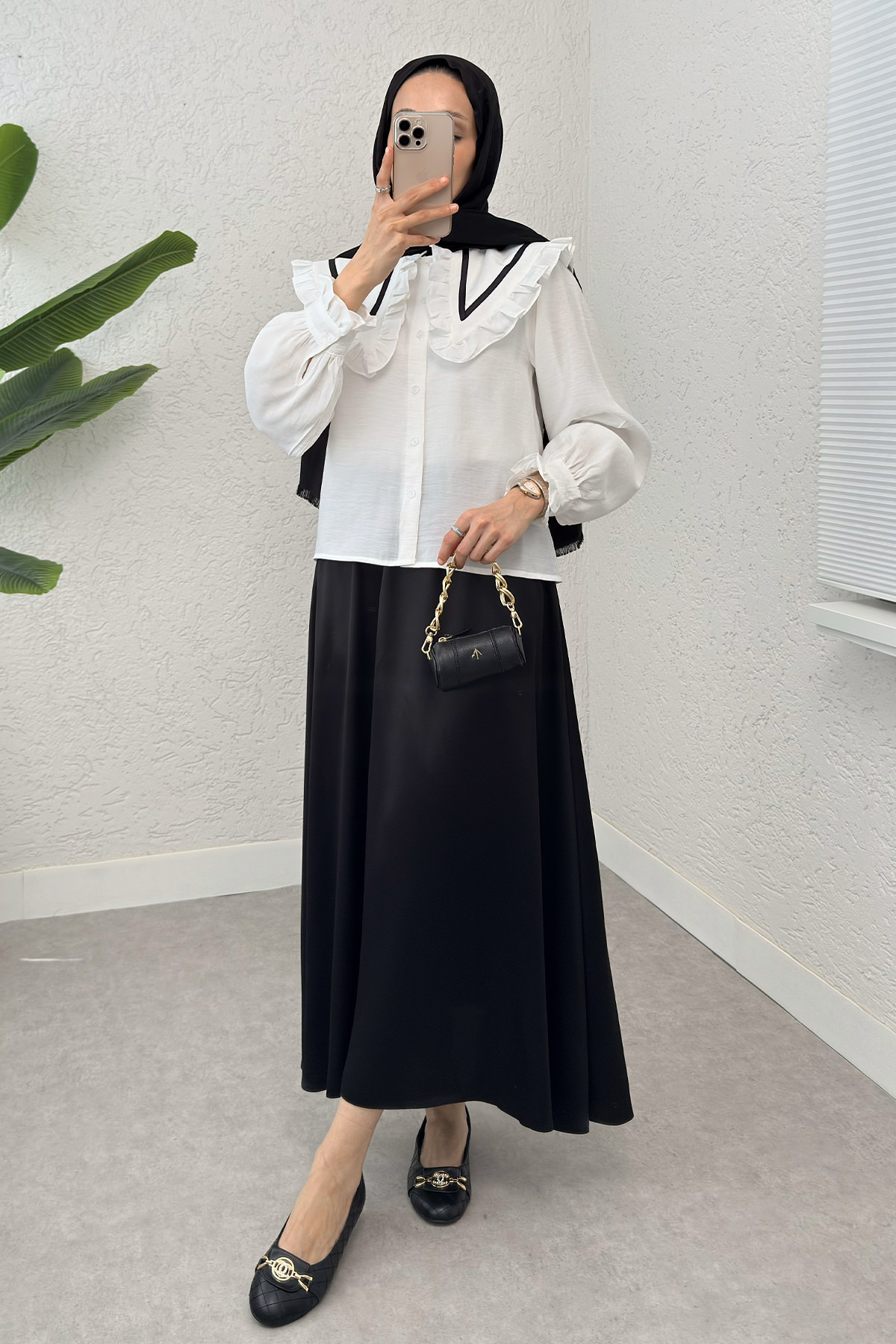 Büyük Bebe Yakalı Gömlek 2278 - KREM |  