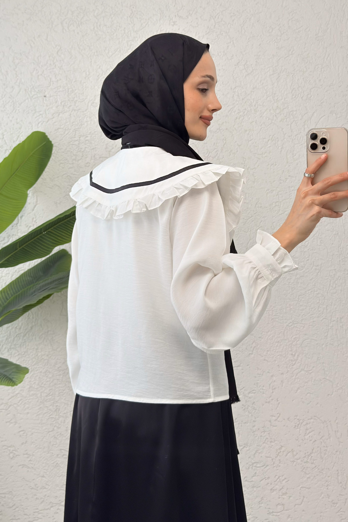 Büyük Bebe Yakalı Gömlek 2278 - KREM |  