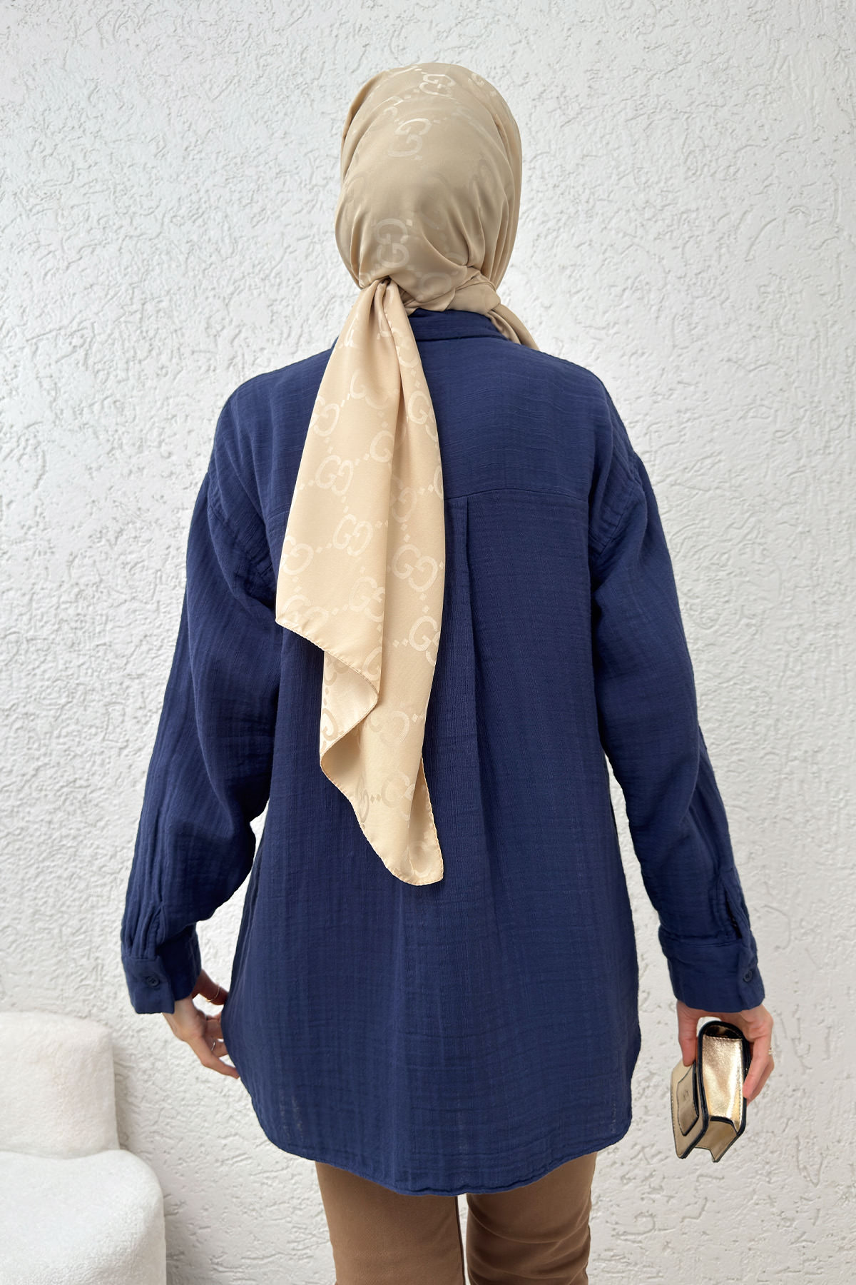 Renkli Cepli Gömlek 2236 - LACİVERT |  