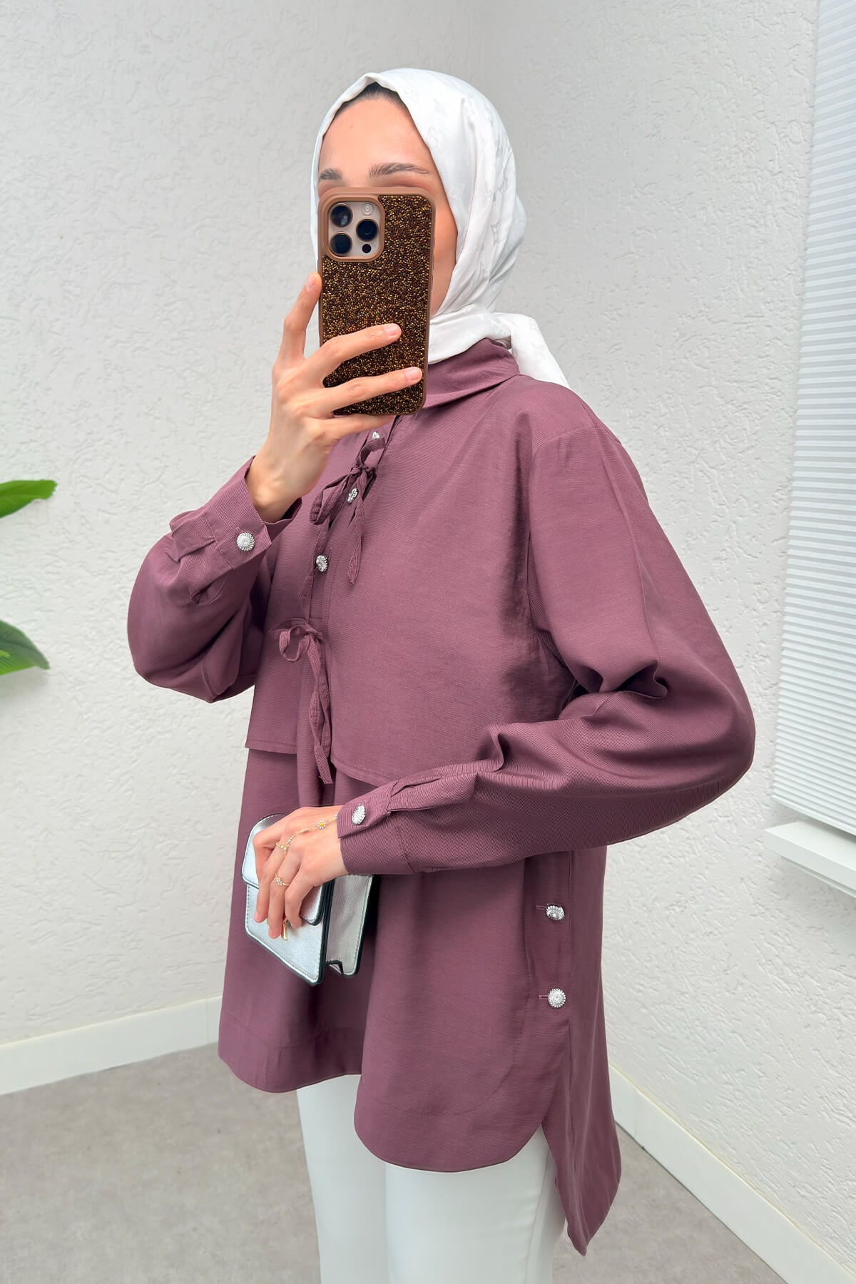 Bolero Detaylı Tunik 2213  - VİŞNE ÇÜRÜĞÜ |  