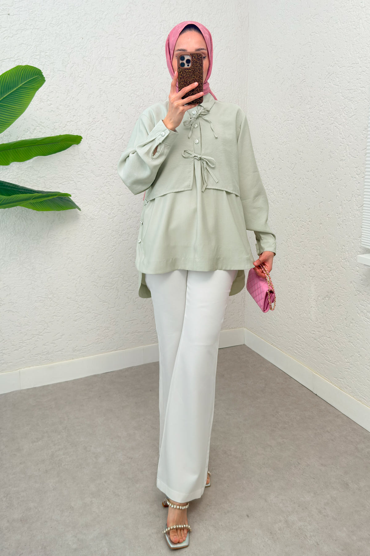 Bolero Detaylı Tunik 2213 - SU YEŞİLİ |  