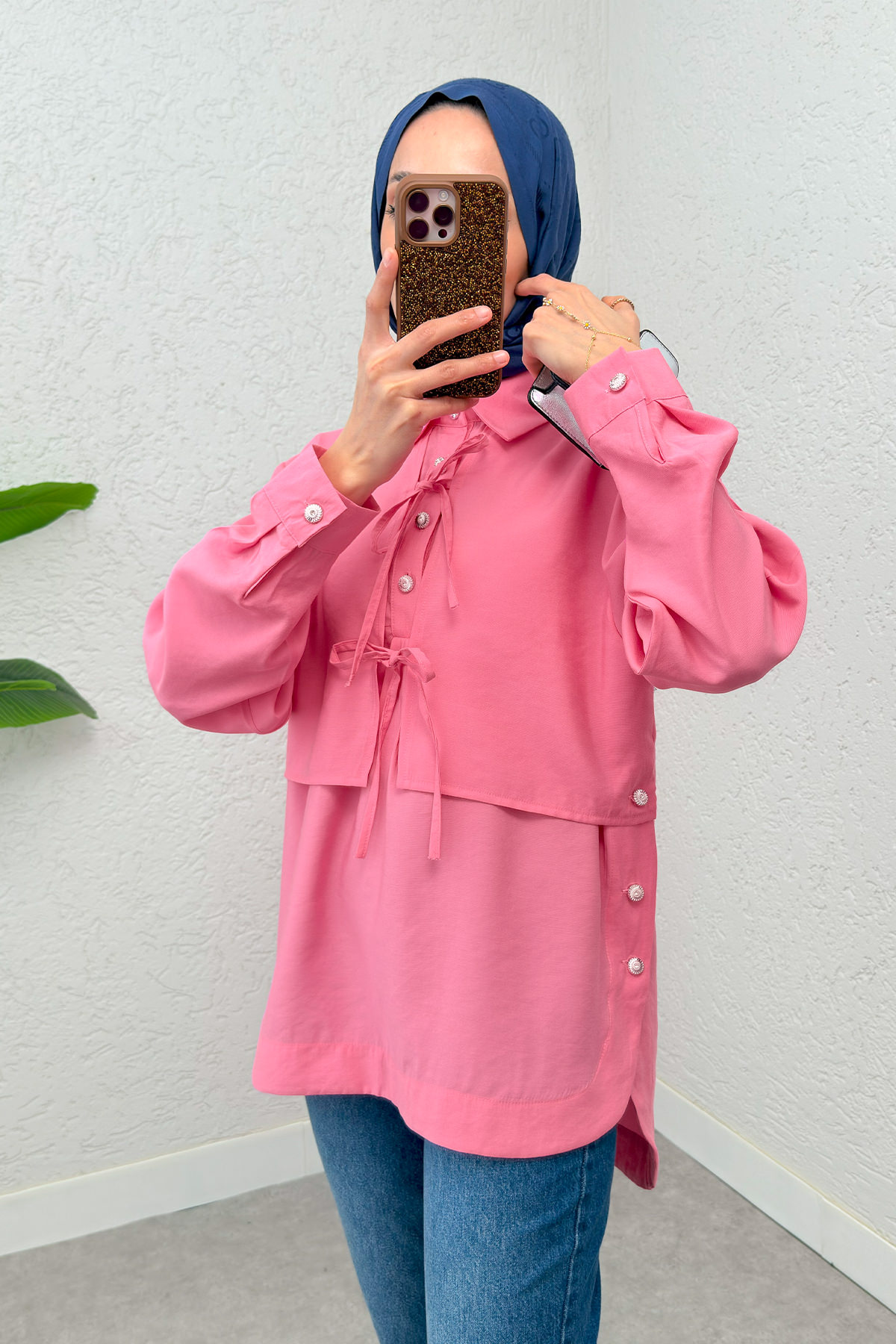 Bolero Detaylı Tunik 2213 - PEMBE |  