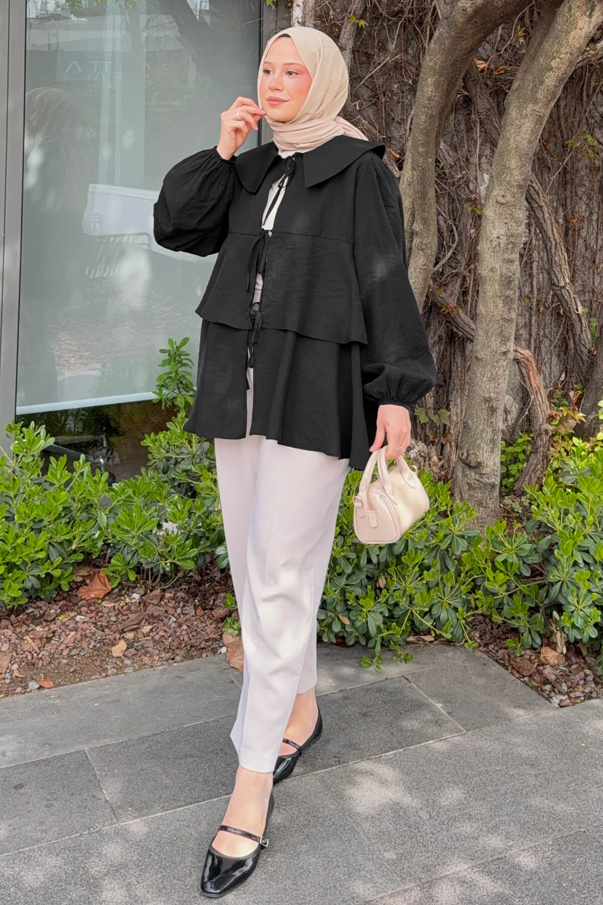 İp Bağcıklı Kat Kat Kimono 2289 - SİYAH |  