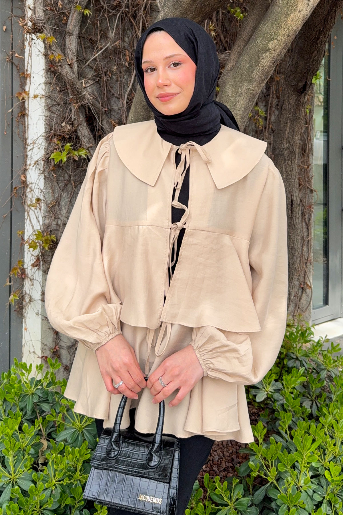 İp Bağcıklı Kat Kat Kimono 2289 - BEJ |  