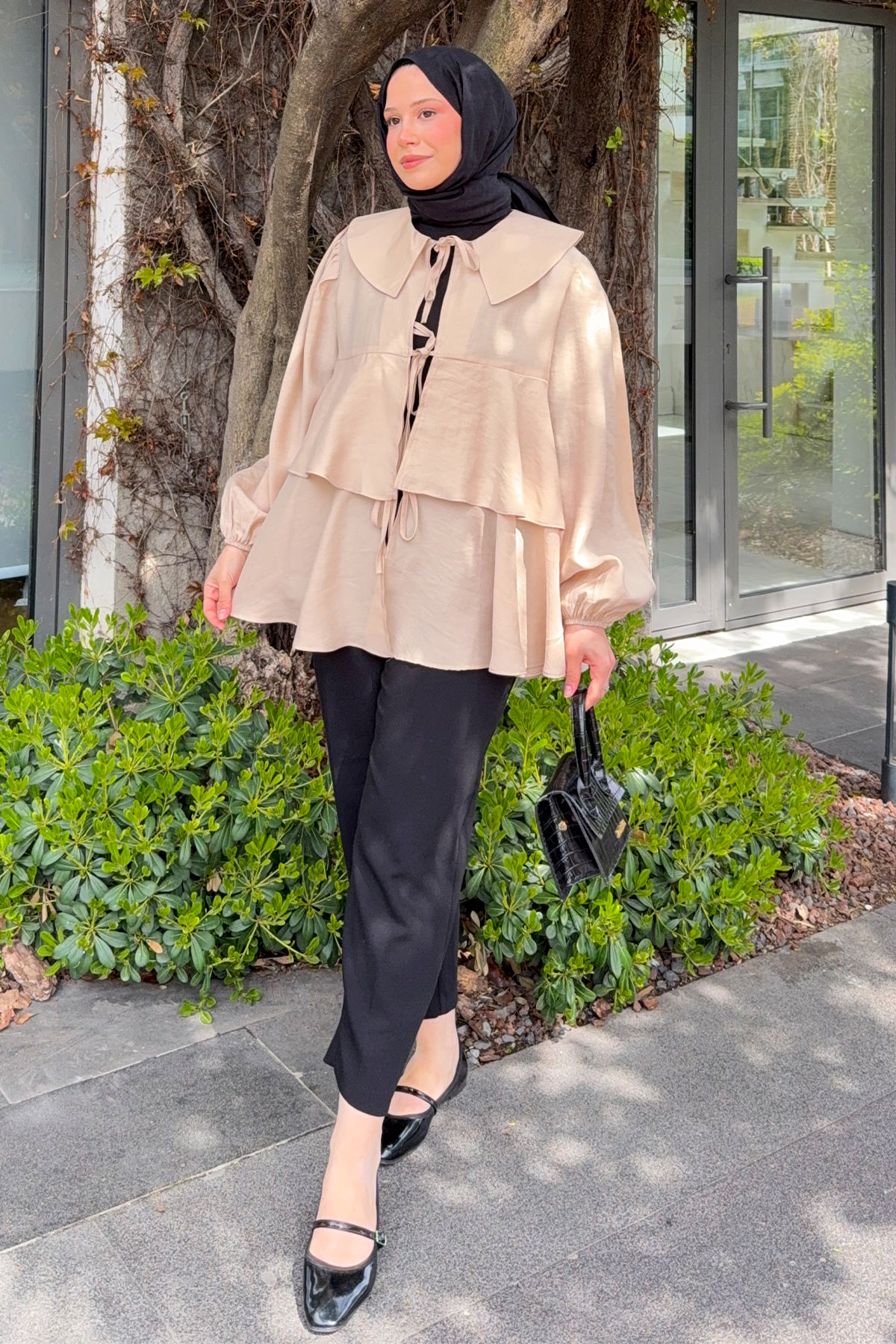 İp Bağcıklı Kat Kat Kimono 2289 - BEJ |  