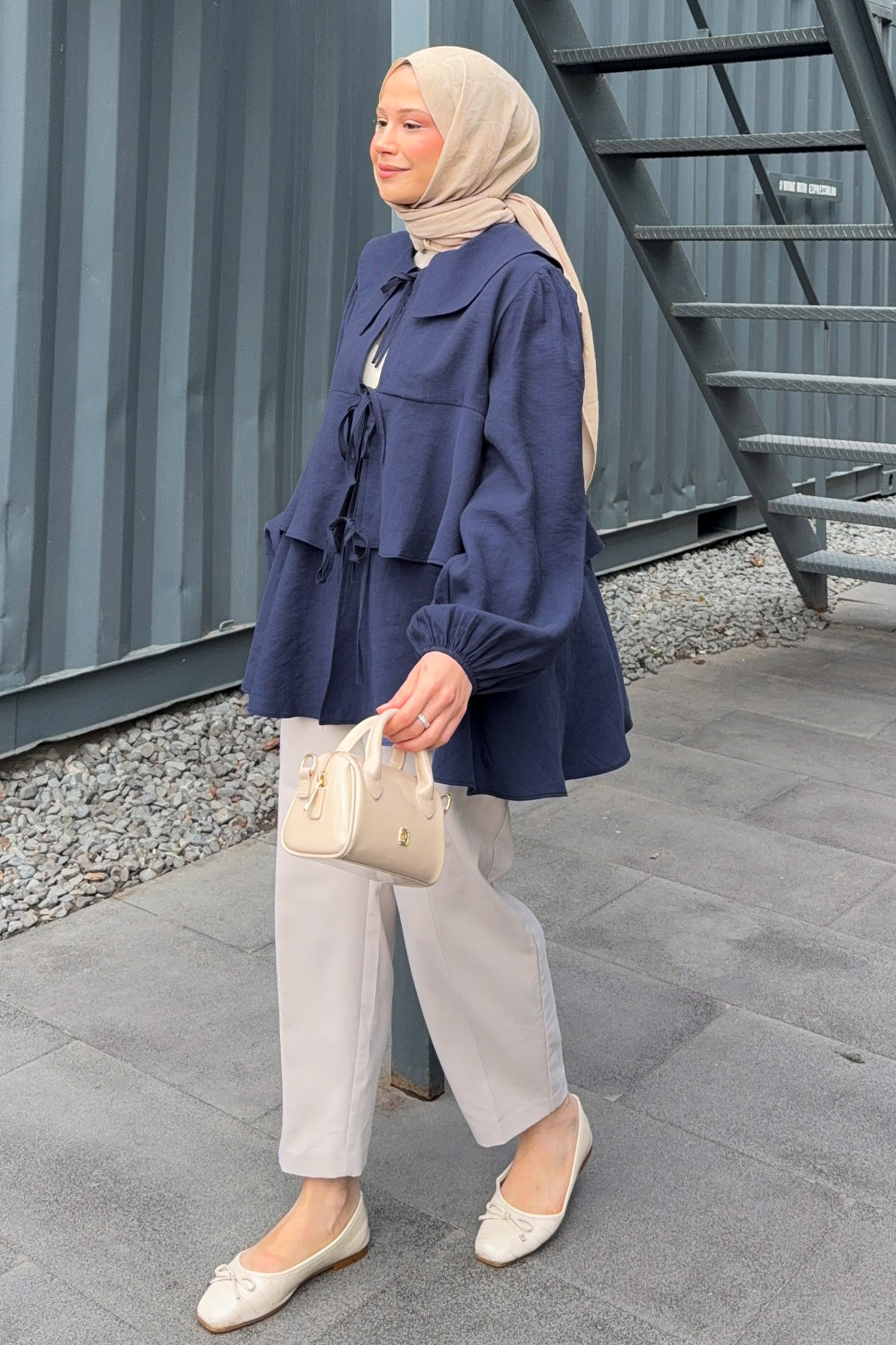 İp Bağcıklı Kat Kat Kimono 2289 - LACİVERT |  