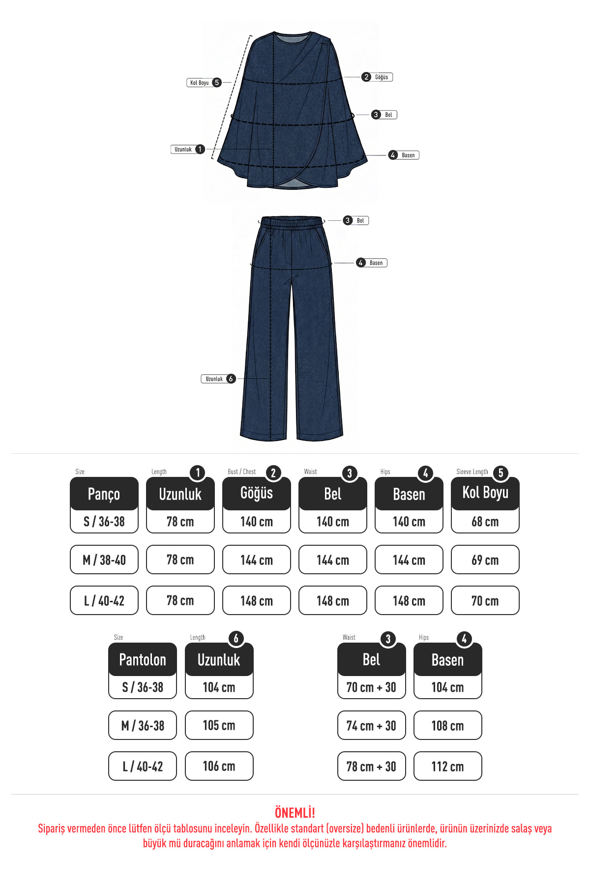 Pançolu Denim Takım 41568 - KOYU MAVİ |  