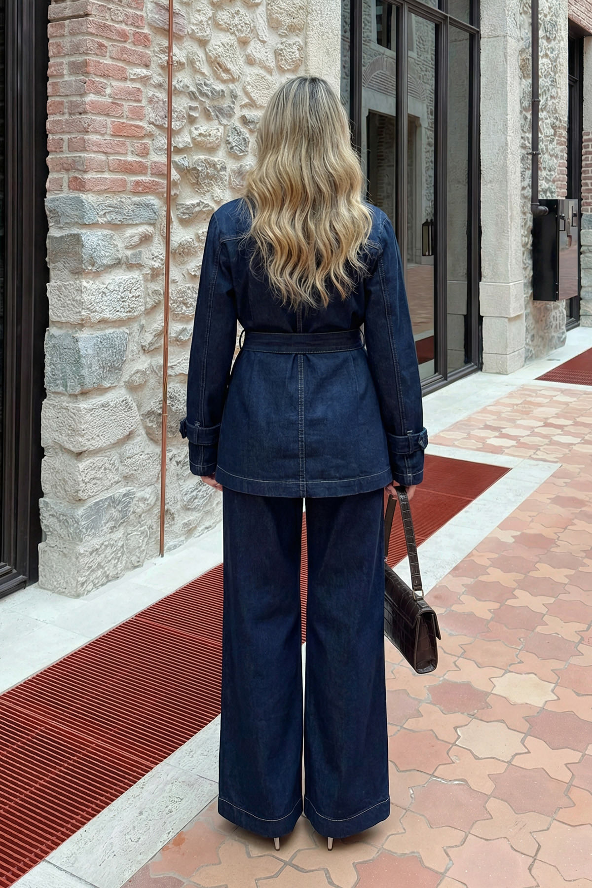 Ceketli Denim Takım 41622 - KOYU MAVİ |  