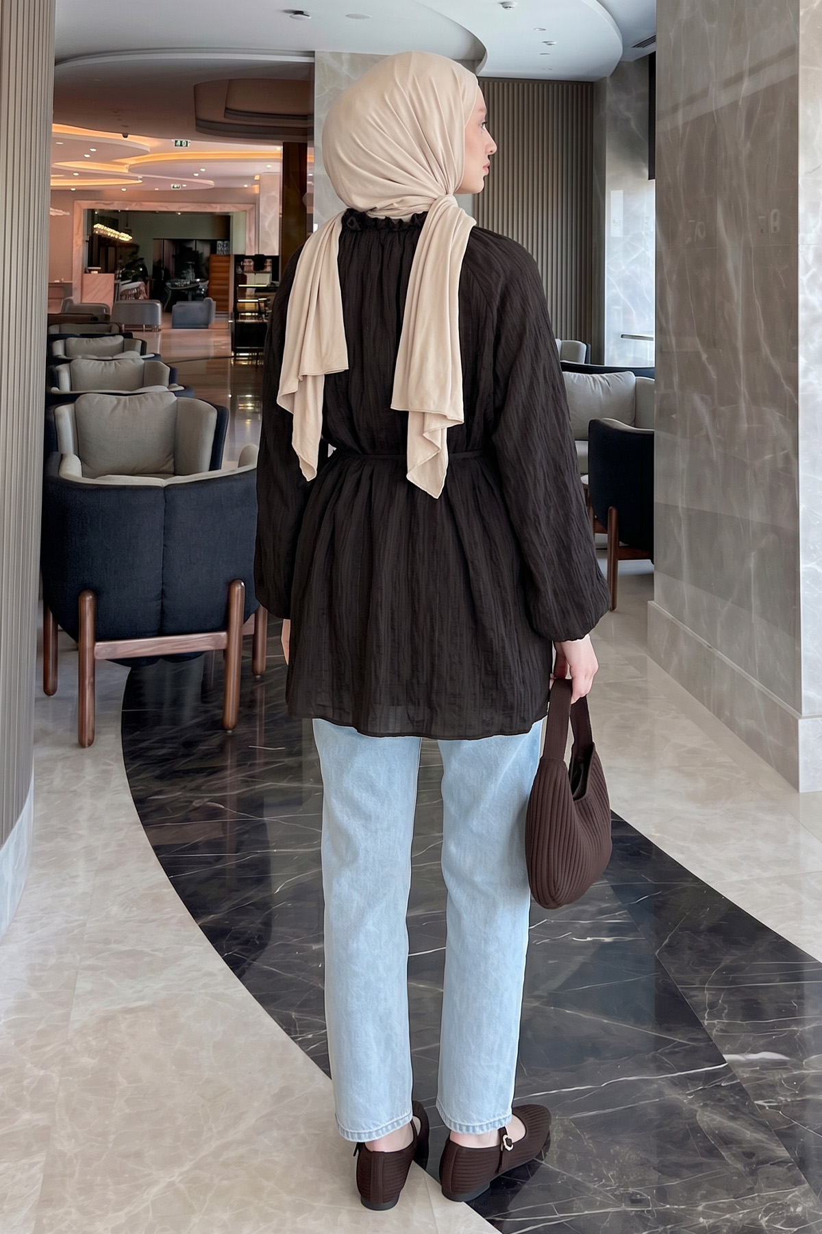 Birit Detaylı Gömlek Y0122 - A. KAHVE |  