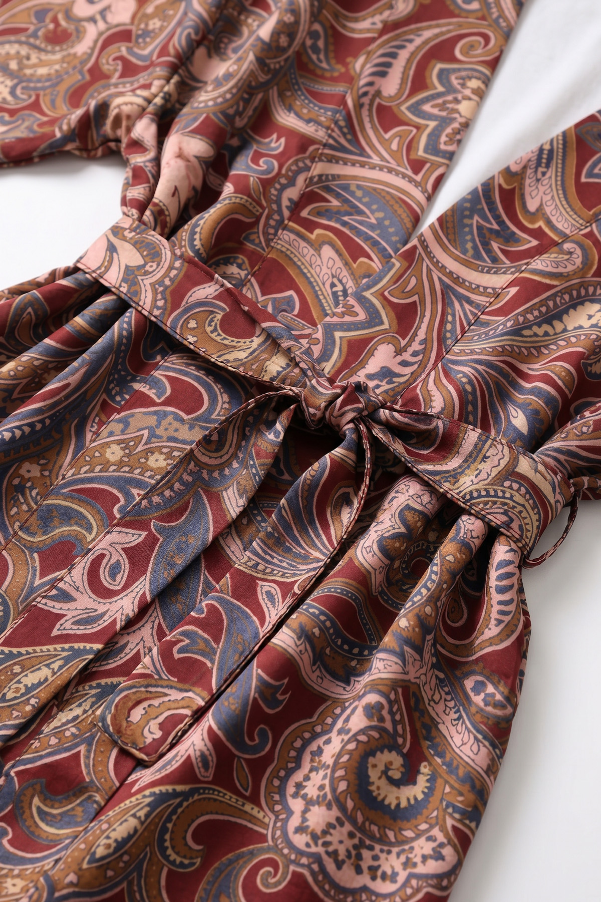 Etnik Desen Kimono 23751 - BORDO |  