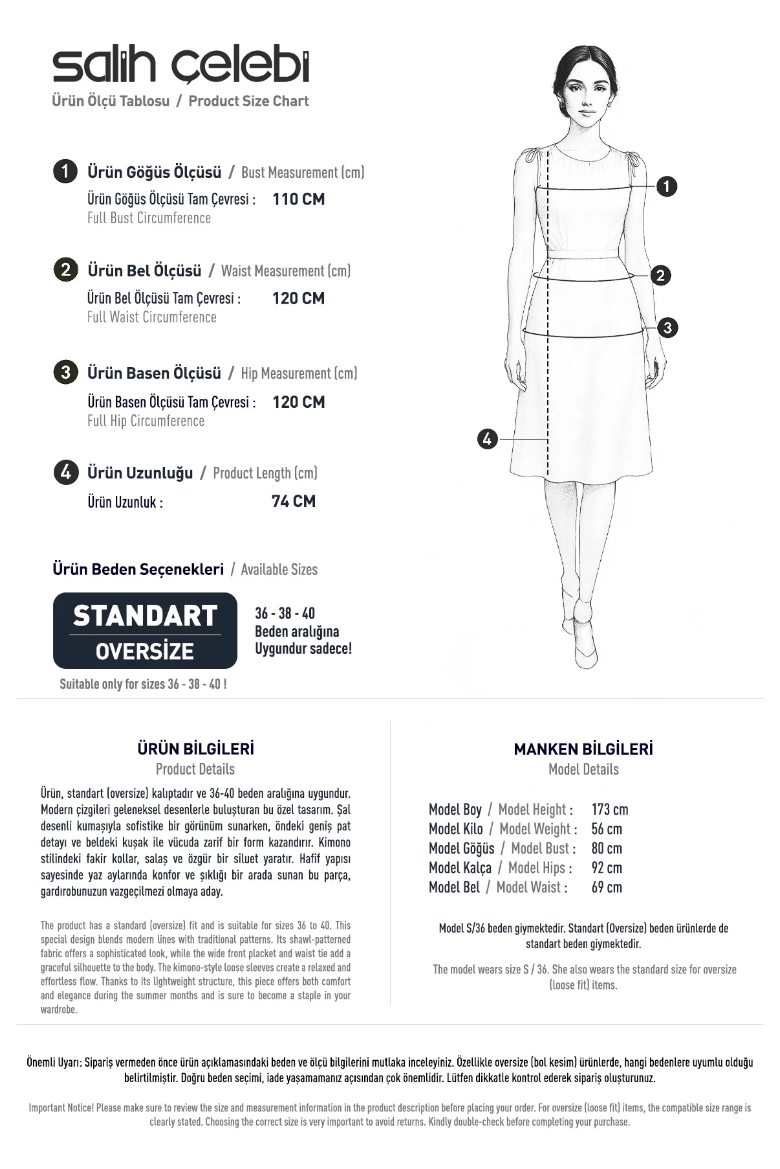 Etnik Desen Kimono 23751 - BORDO |  