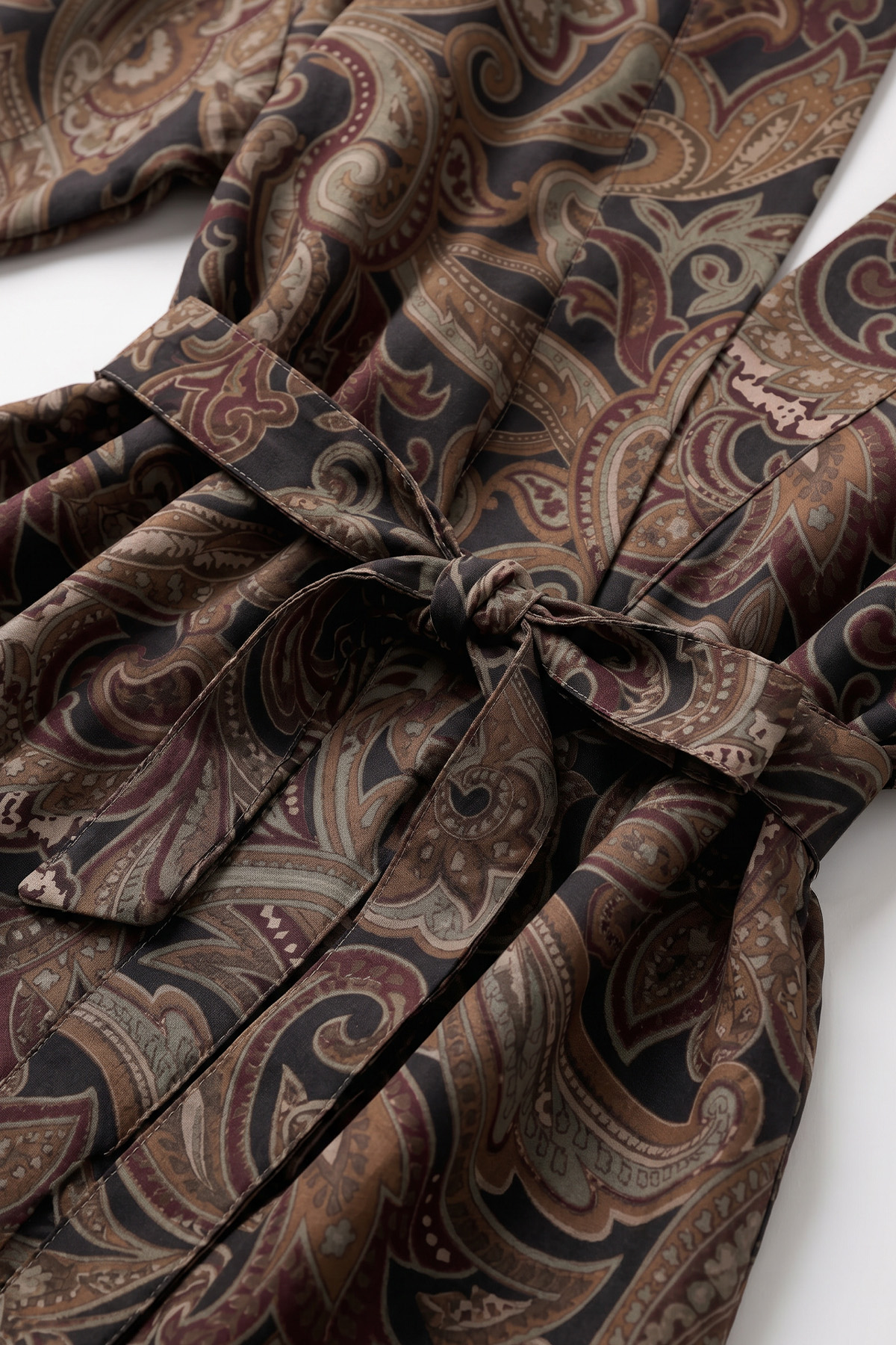 Etnik Desen Kimono 23751 - KAHVERENGİ |  