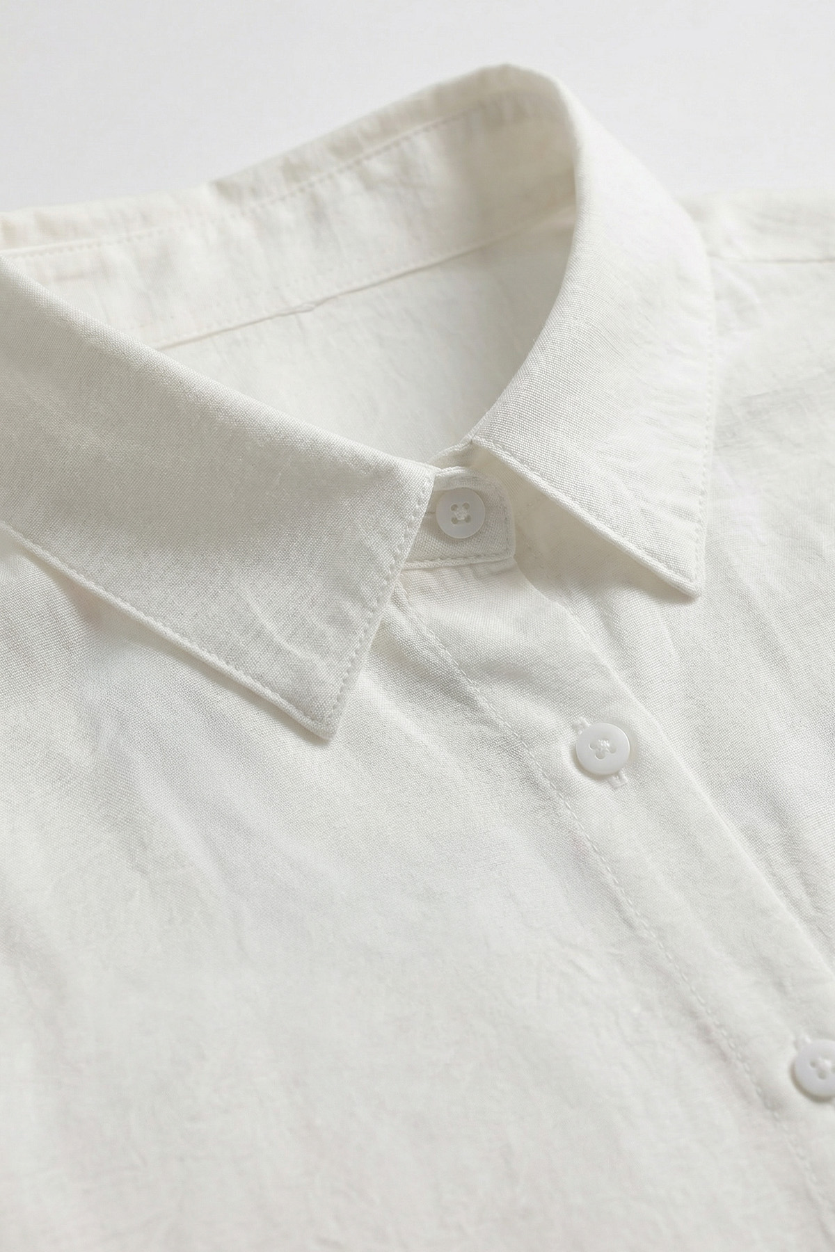 Düğmeli Tesettür Gömlek 612137 - EKRU |  