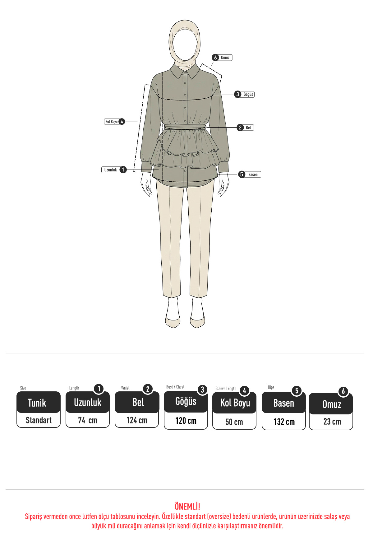 Aller Detaylı Tunik Y0123 - MİNT YEŞİLİ |  