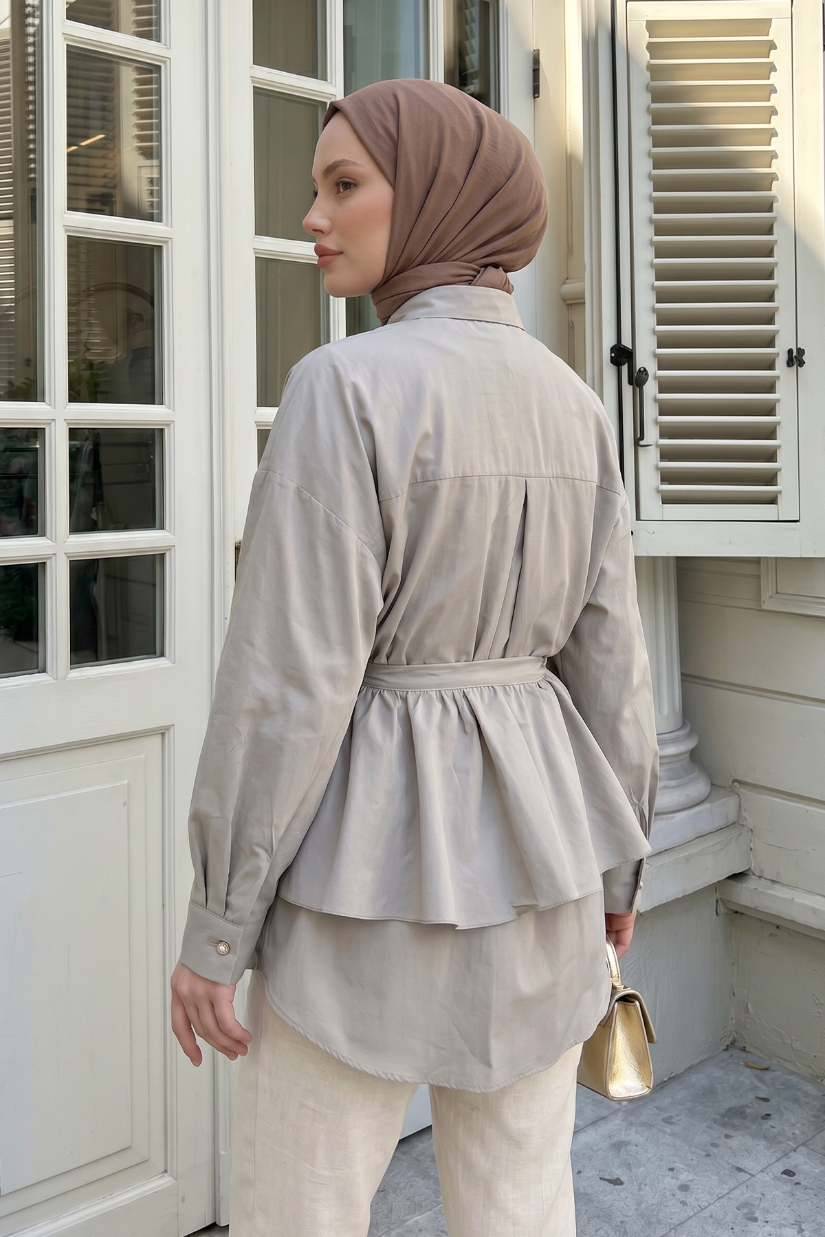 Aller Detaylı Tunik Y0123 - BEJ |  