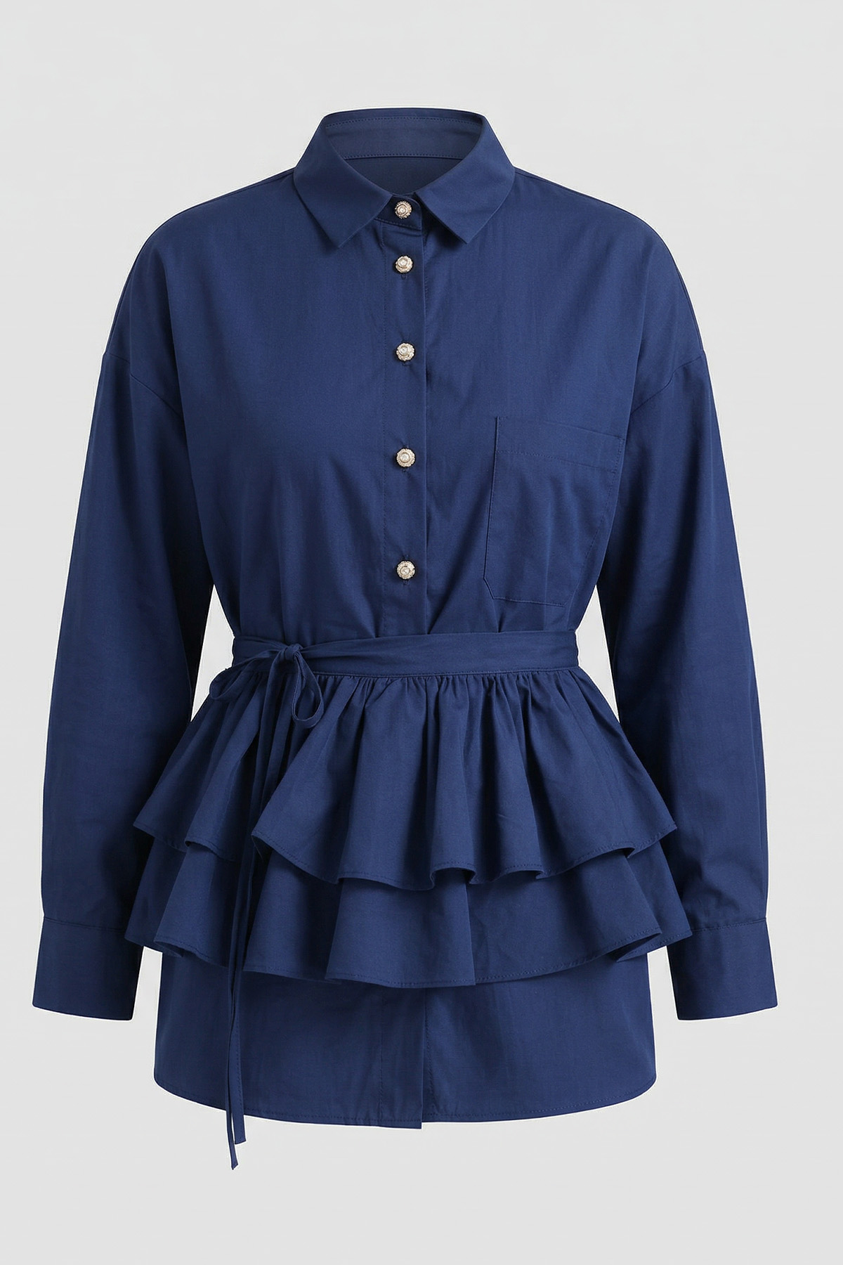 Aller Detaylı Tunik Y0123 - LACİVERT |  