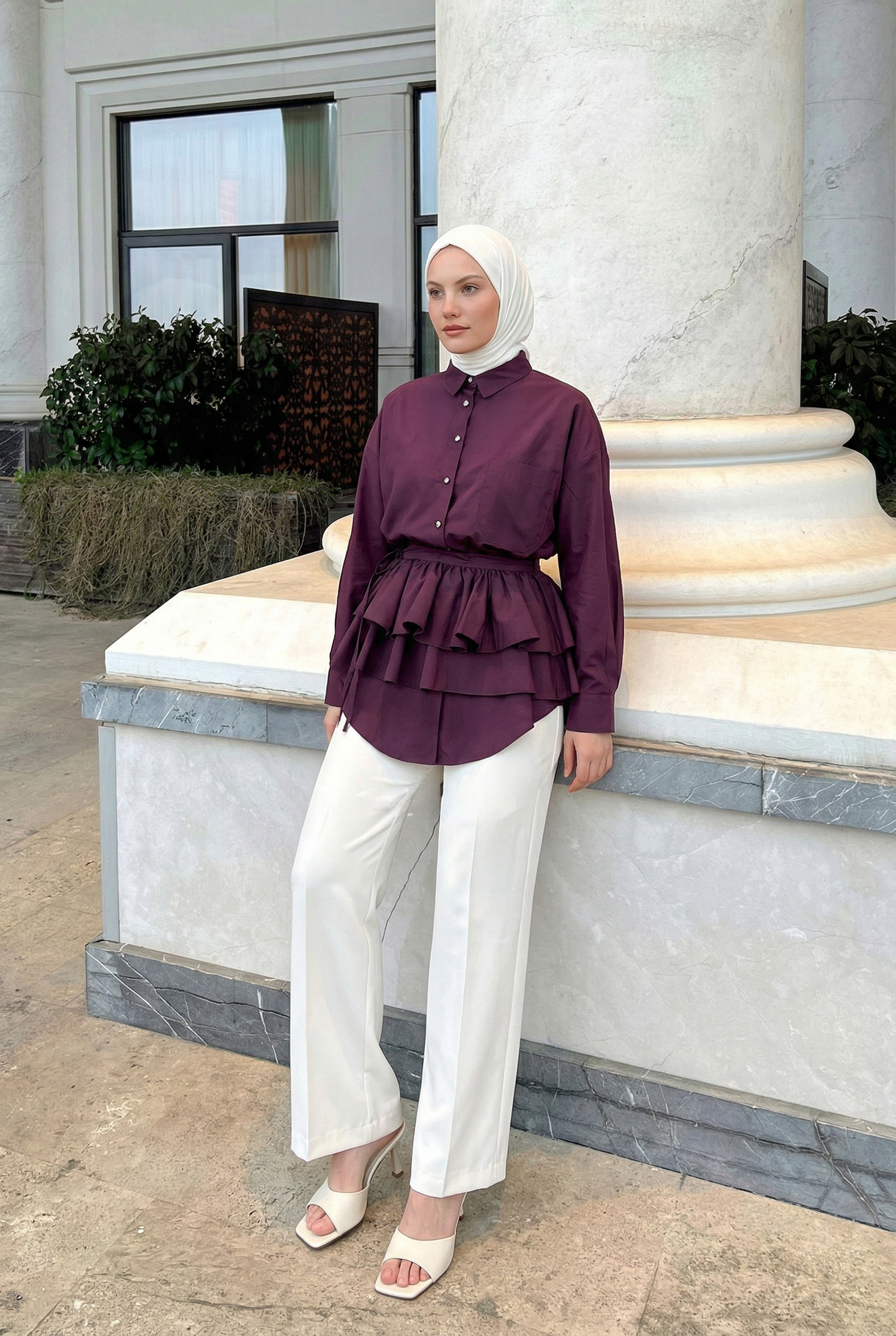 Aller Detaylı Tunik Y0123 - MÜRDÜM |  