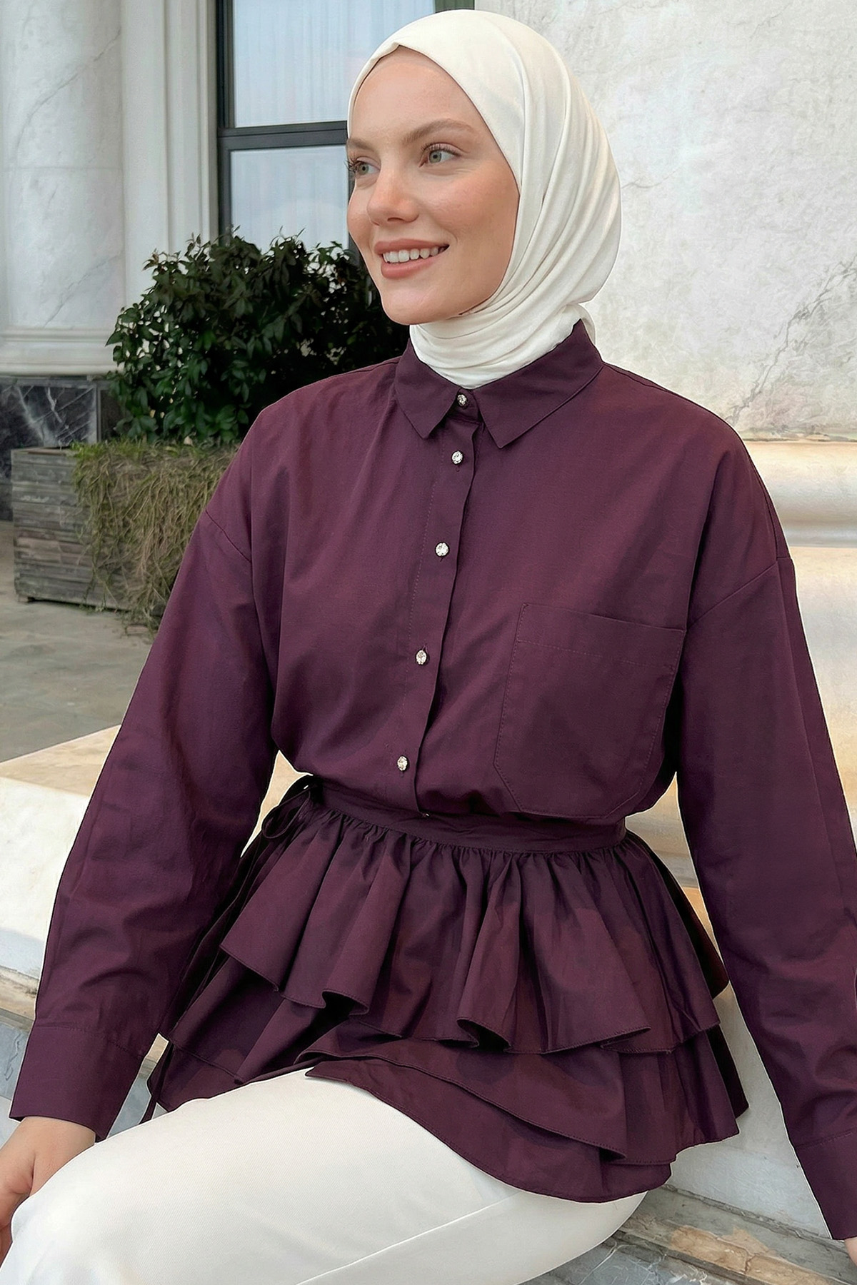 Aller Detaylı Tunik Y0123 - MÜRDÜM |  