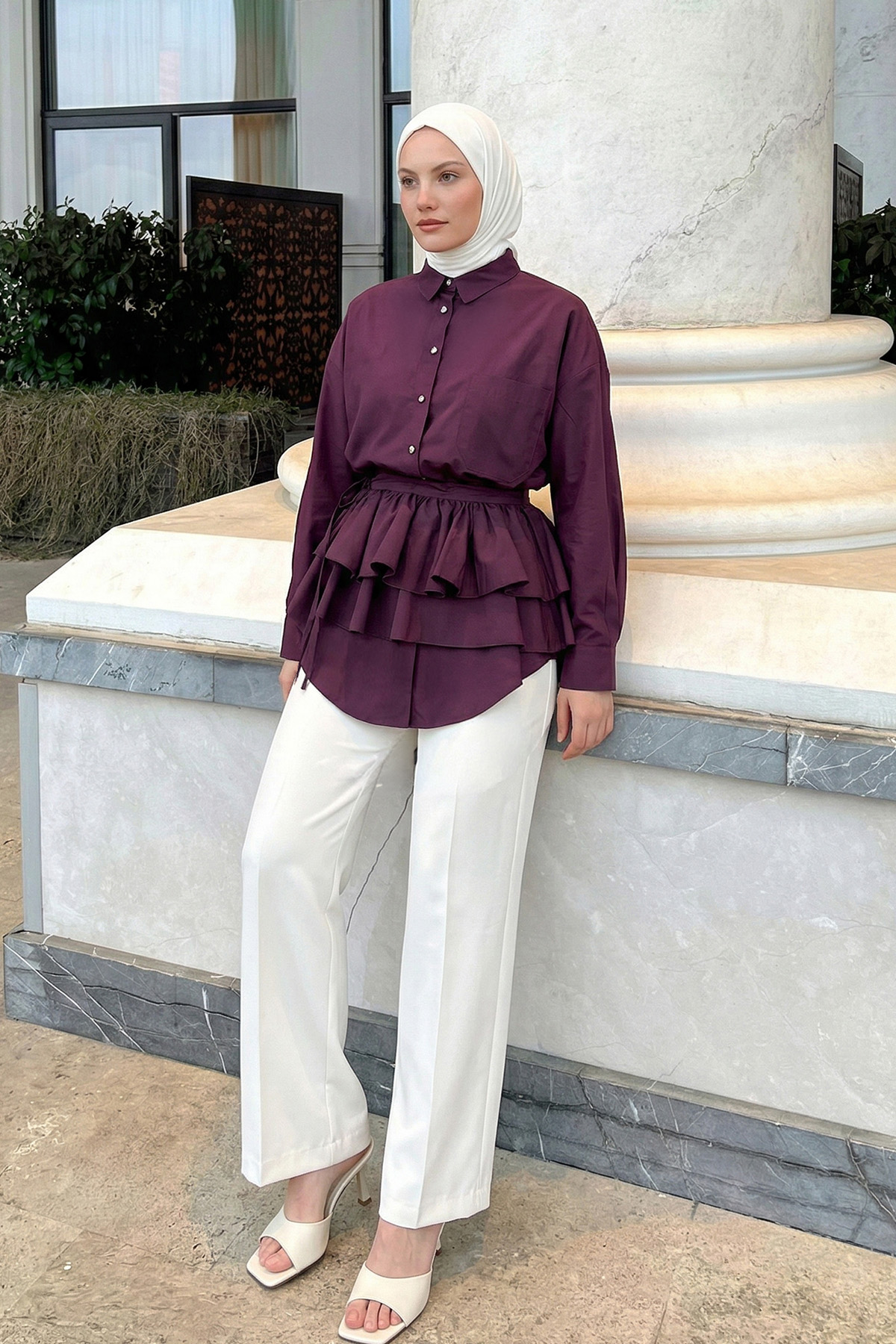 Aller Detaylı Tunik Y0123 - MÜRDÜM |  