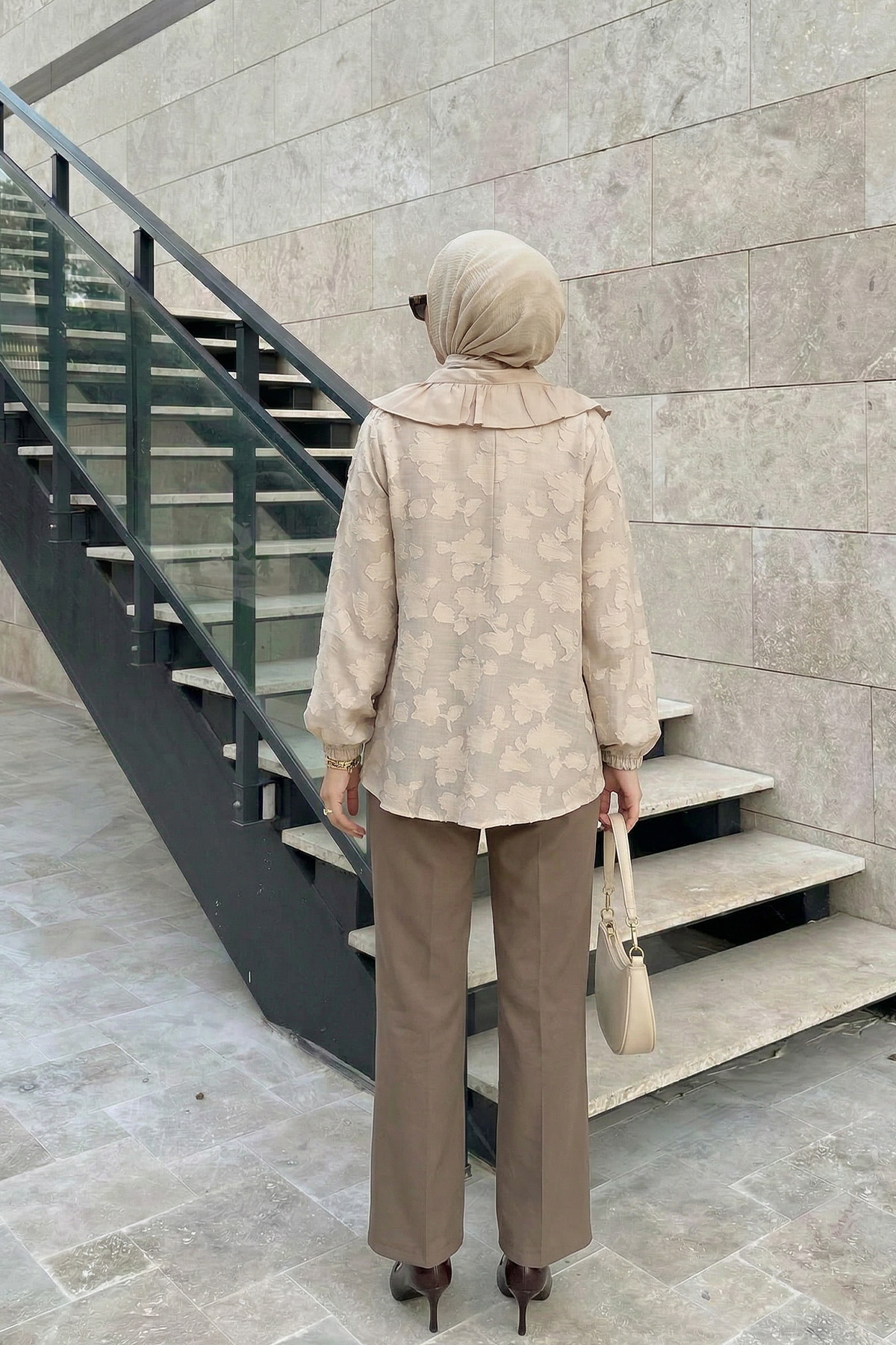 Fırfır Yakalı Kimono Y0110 - TAŞ |  