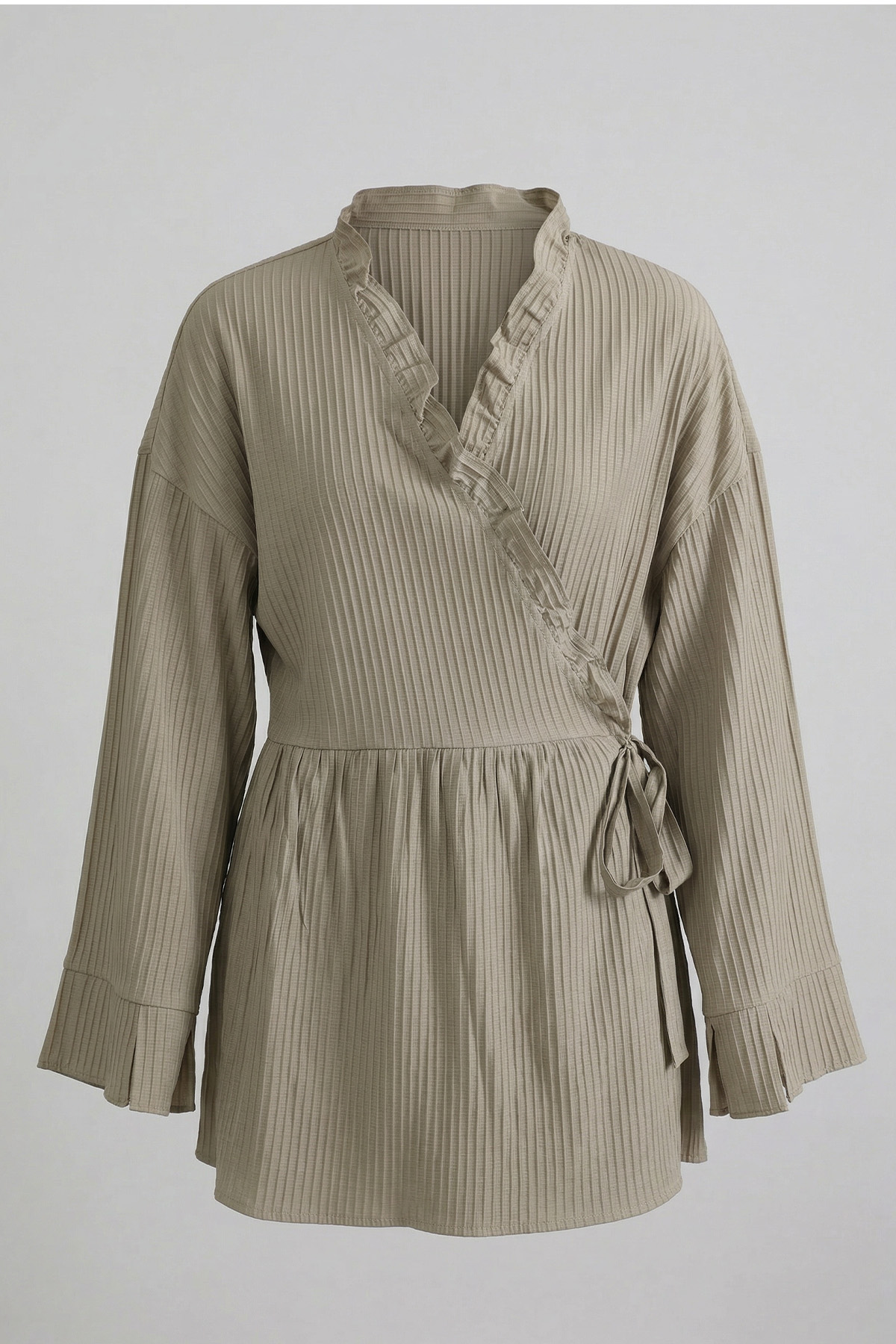 Çapraz Bağlamalı Kimono Y0128 - AÇIK HAKİ |  