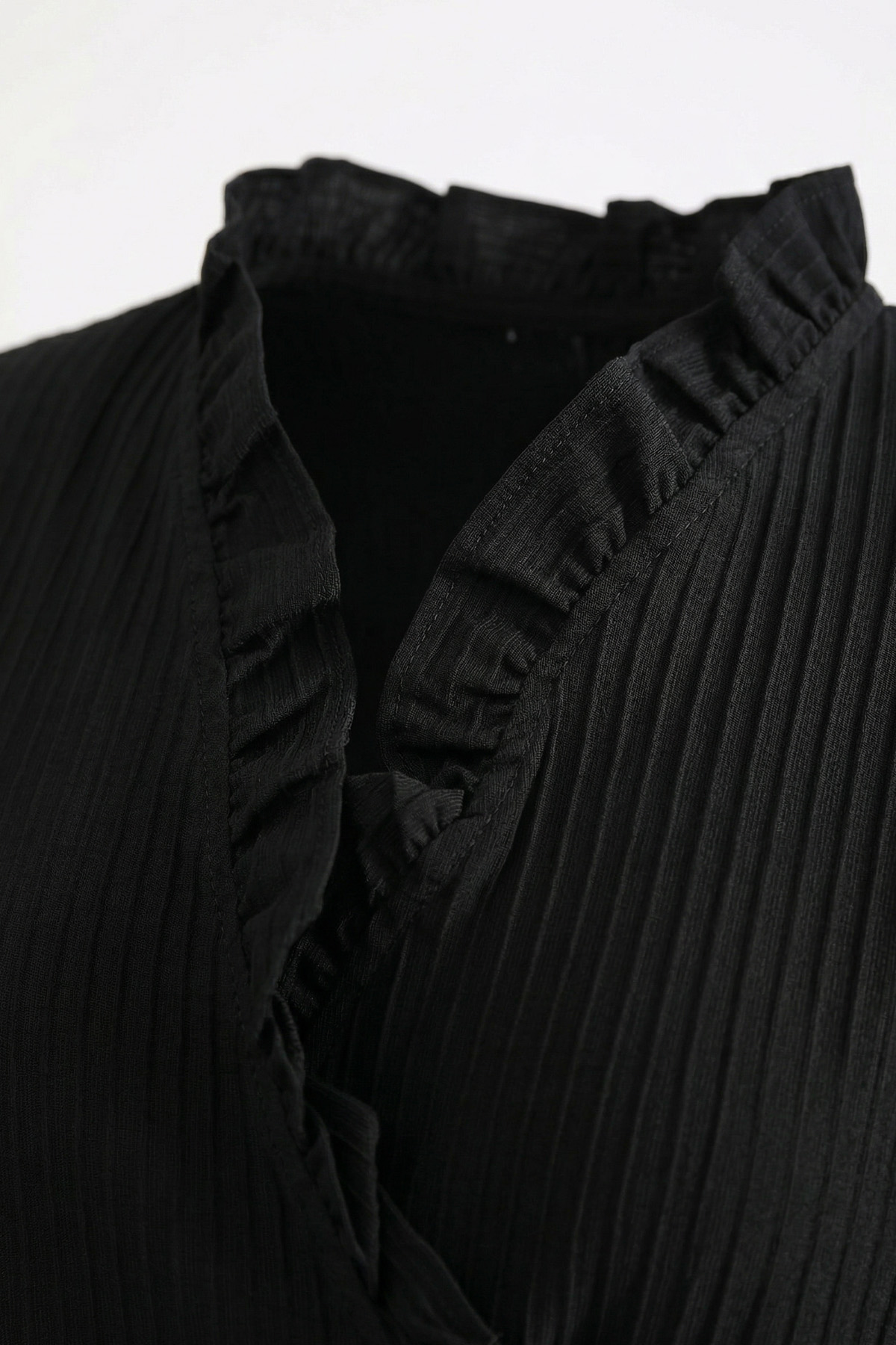 Çapraz Bağlamalı Kimono Y0128 - SİYAH |  