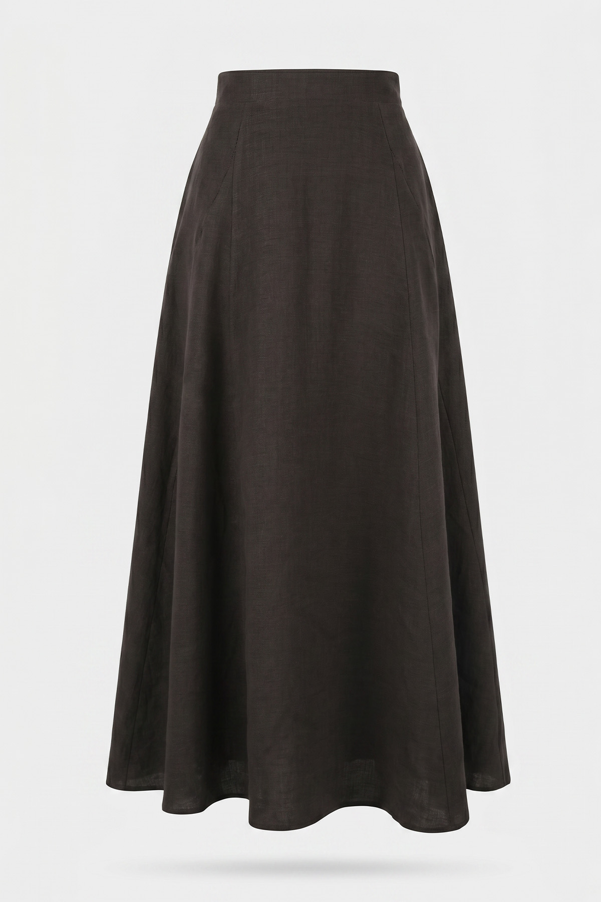 Parçalı Kloş Etek Y0131 - ACI KAHVE |  