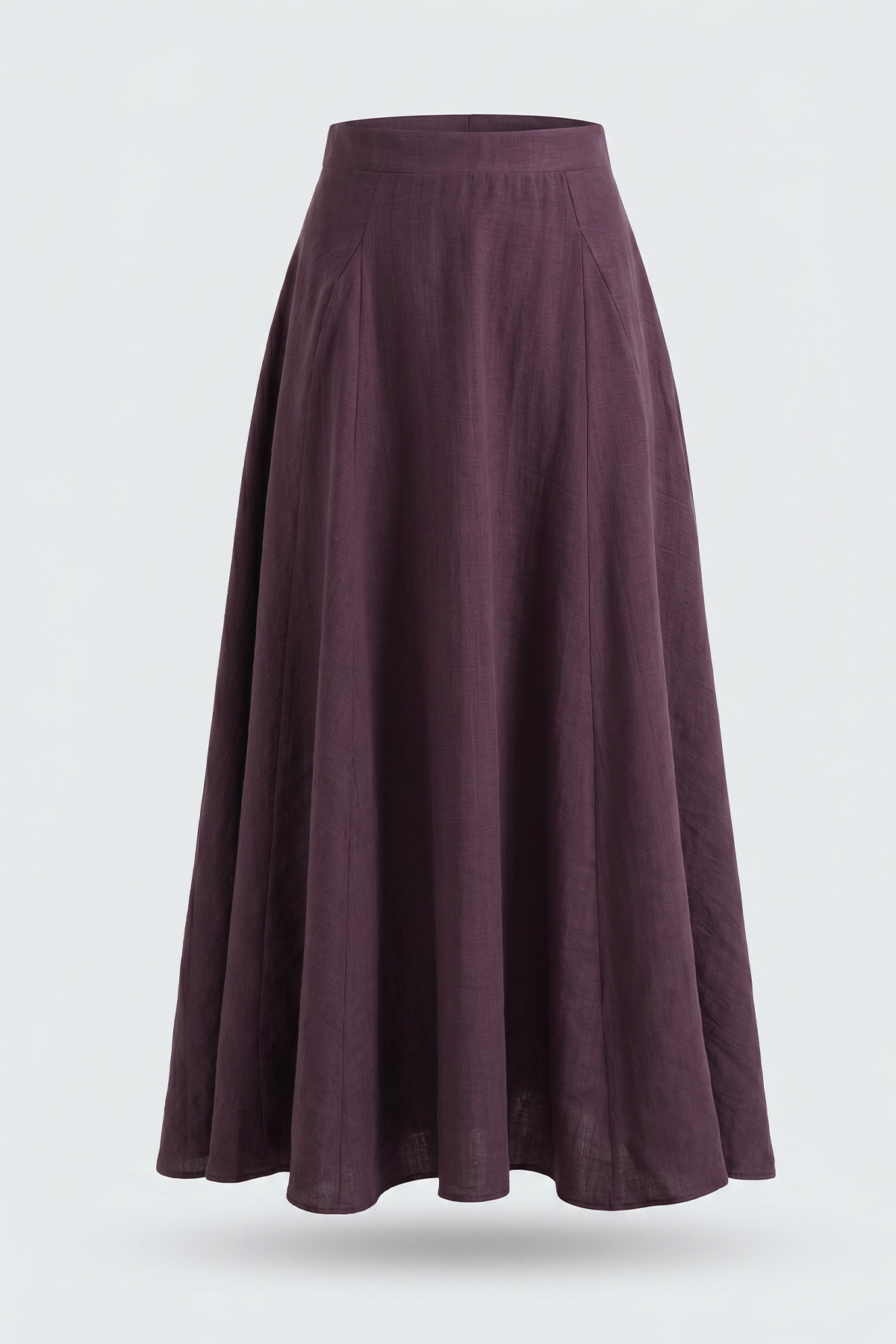 Parçalı Kloş Etek Y0131 - VİŞNE ÇÜRÜĞÜ |  