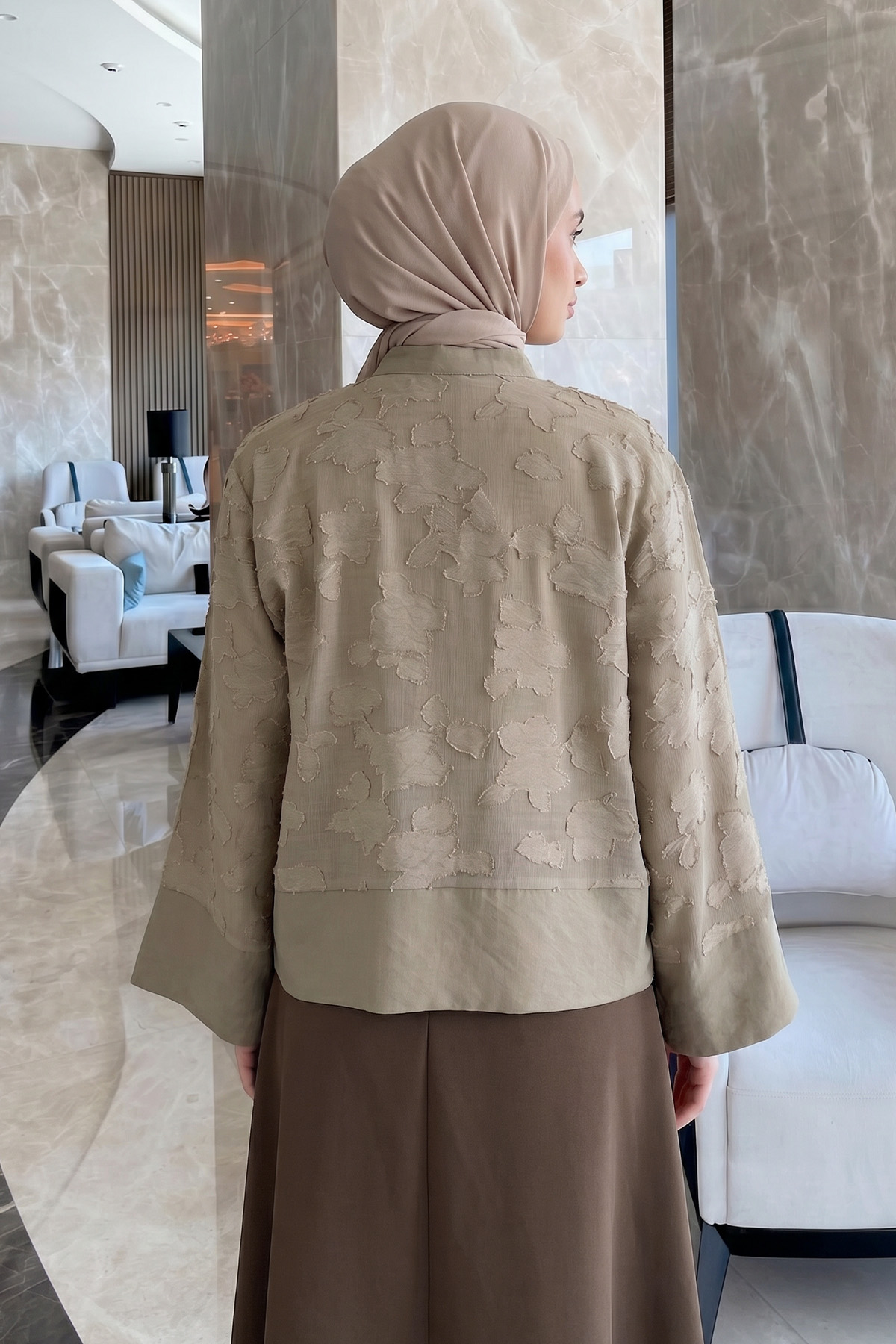 Garnili Midi Gömlek Y0138 - AÇIK HAKİ |  