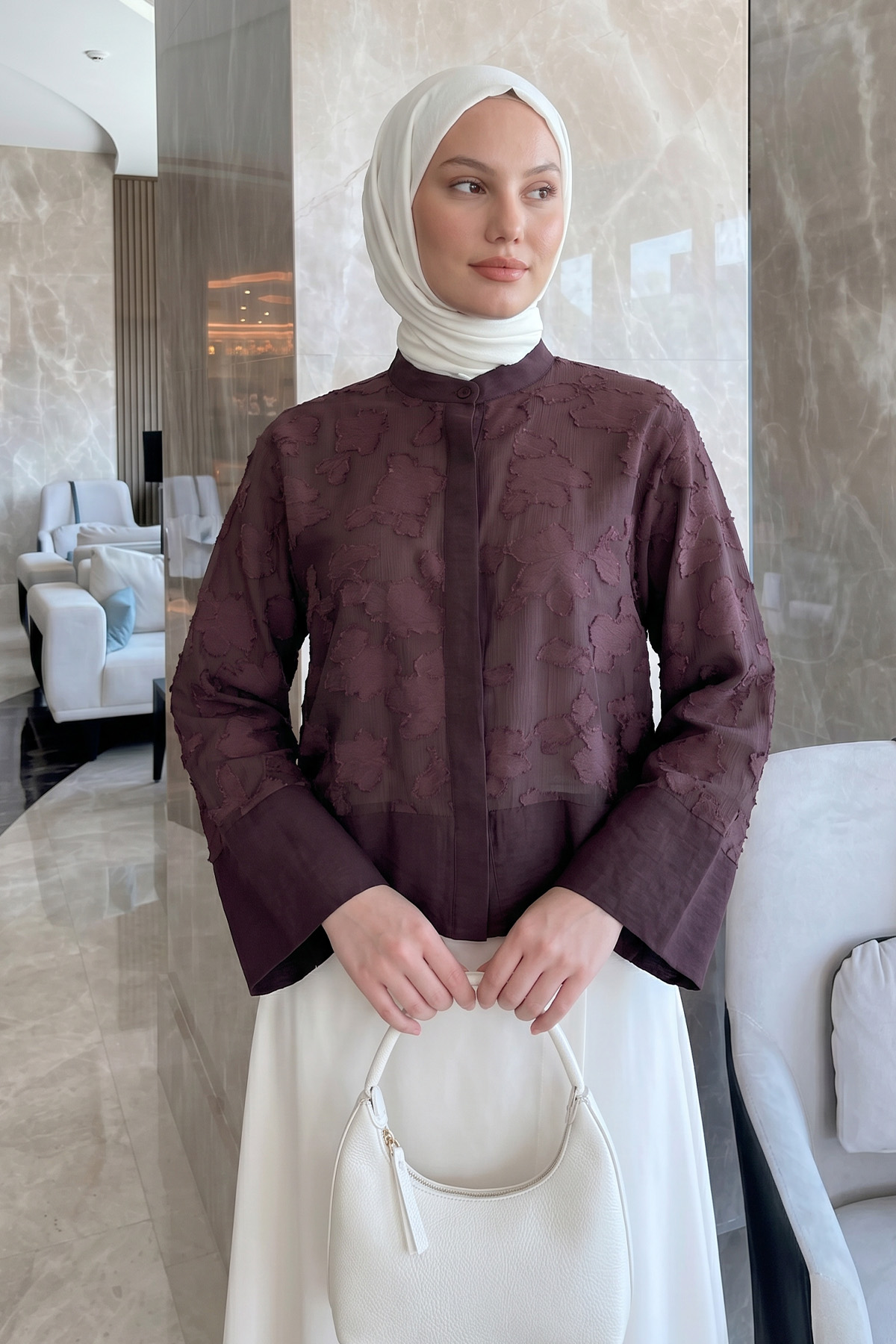 Garnili Midi Gömlek Y0138 - MÜRDÜM |  