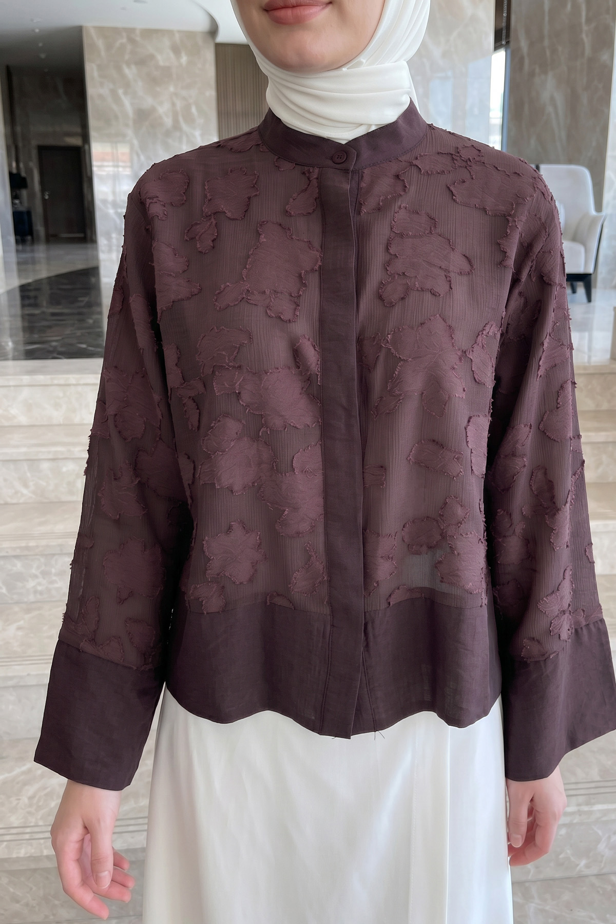 Garnili Midi Gömlek Y0138 - MÜRDÜM |  