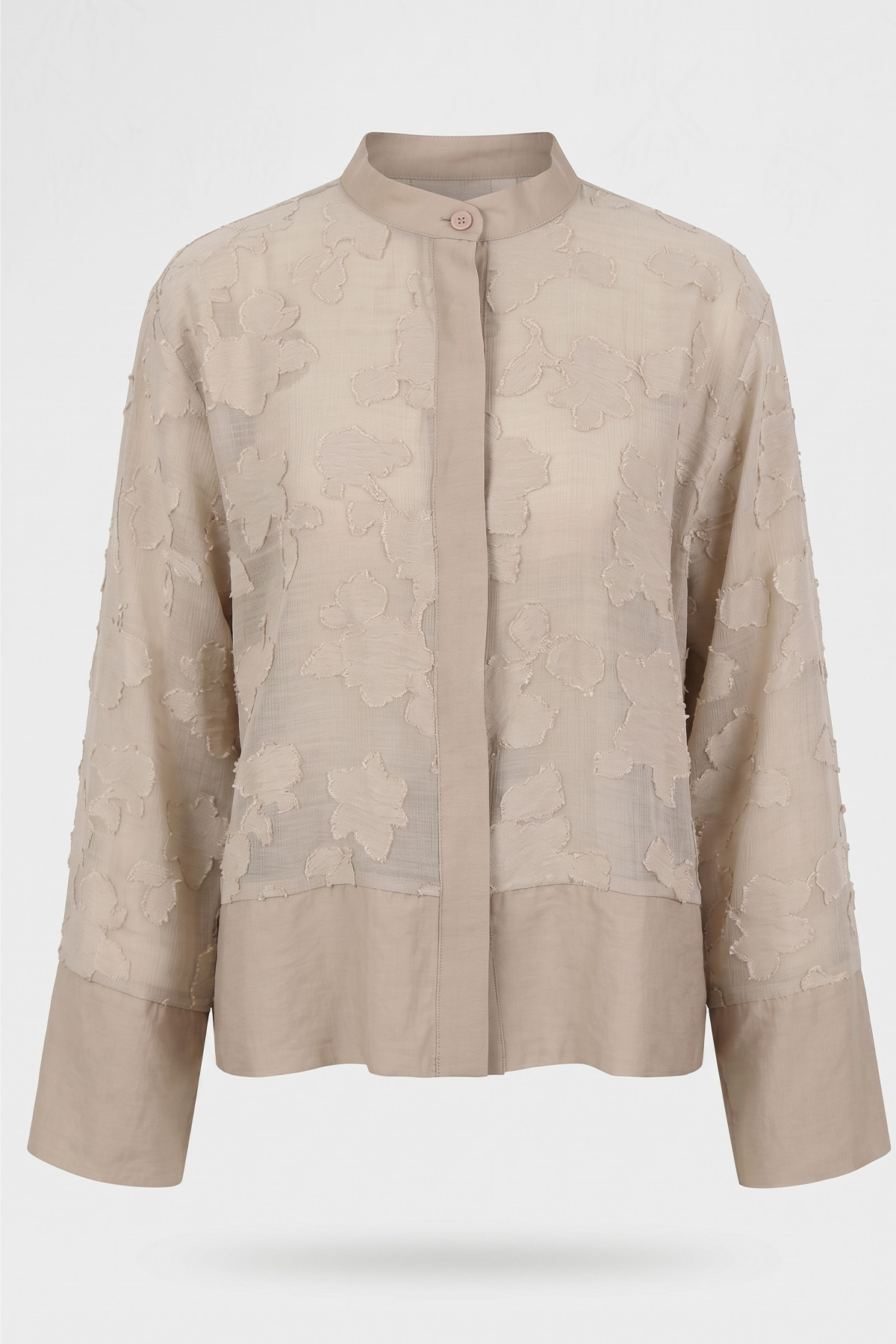 Garnili Midi Gömlek Y0138 - TAŞ RENGİ |  