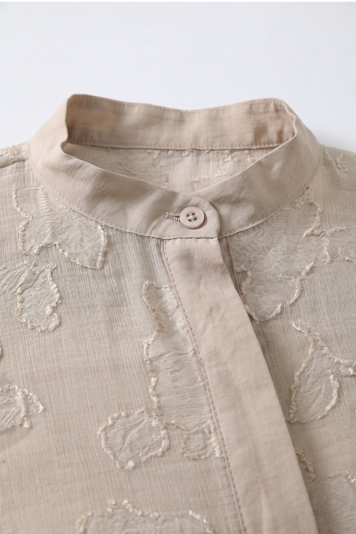 Garnili Midi Gömlek Y0138 - TAŞ RENGİ |  