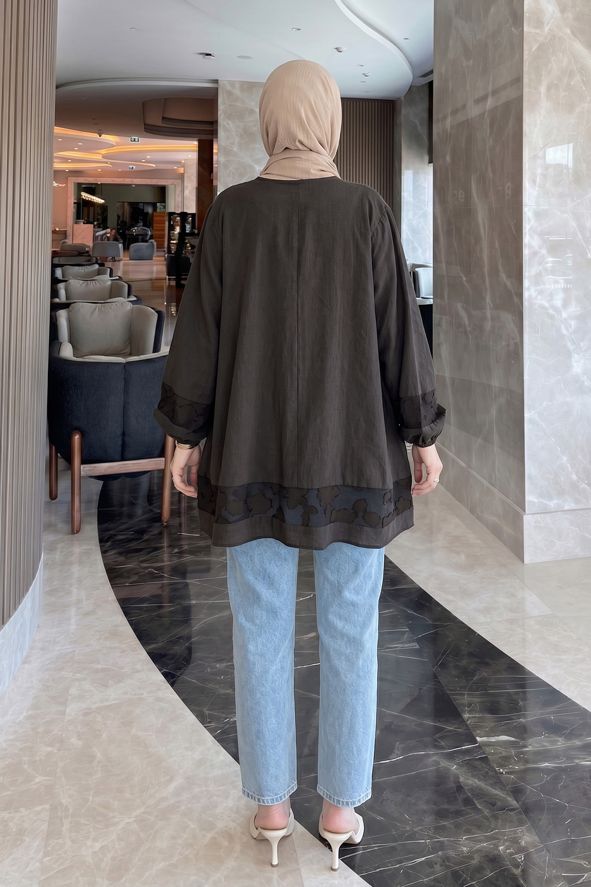 Jakar Detaylı Tunik Y0124 - ACI KAHVE |  