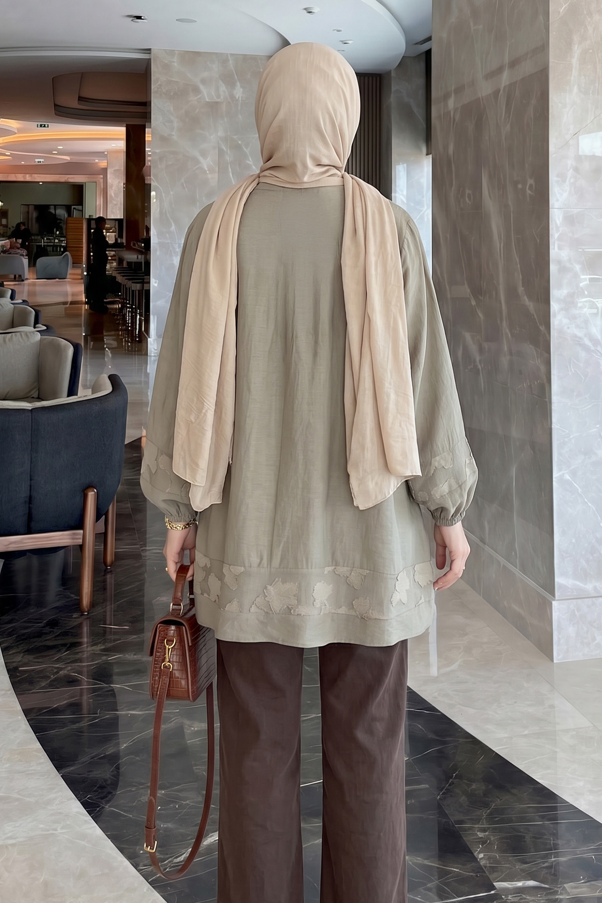 Jakar Detaylı Tunik Y0124 - AÇIK HAKİ |  