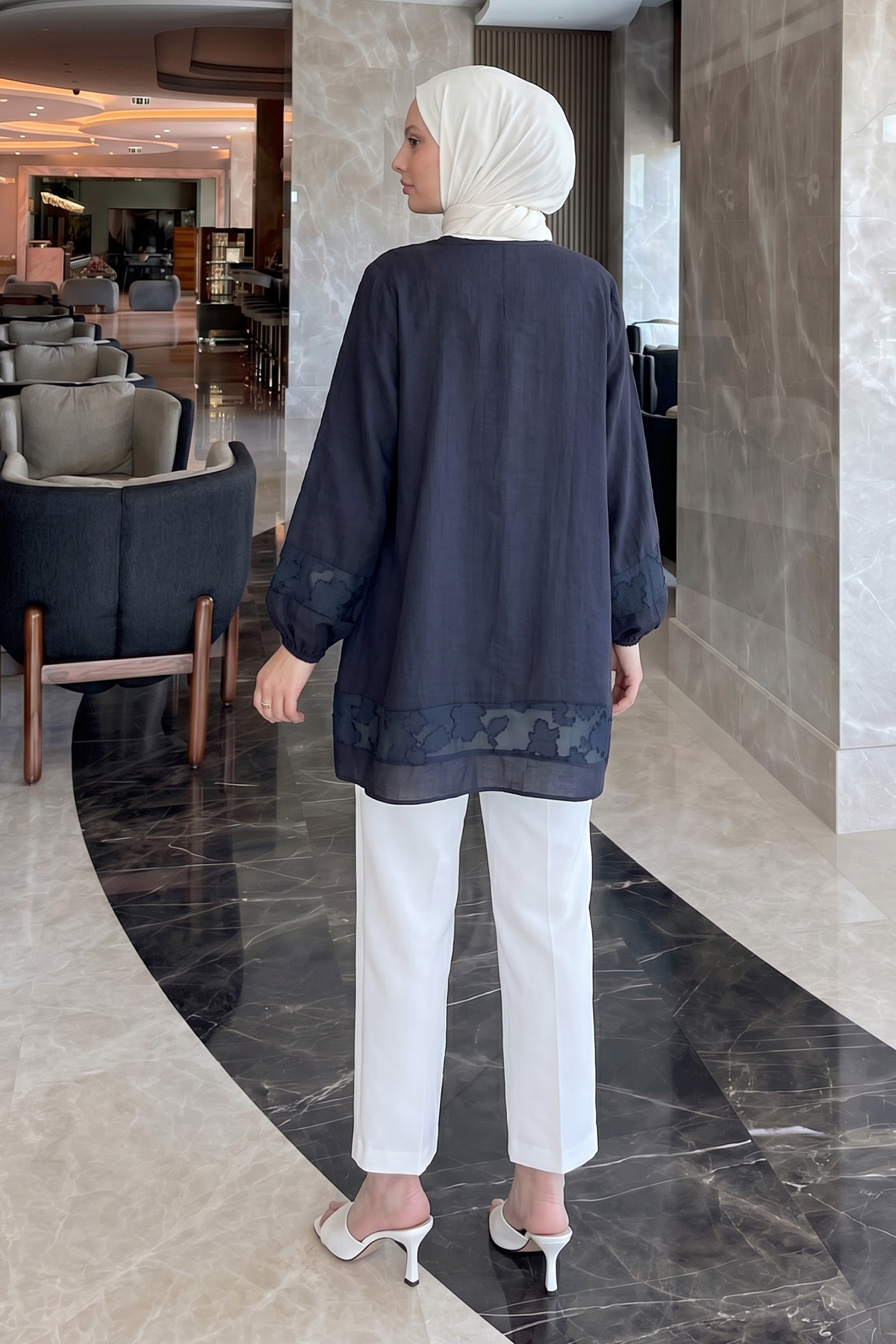 Jakar Detaylı Tunik Y0124 - LACİVERT |  