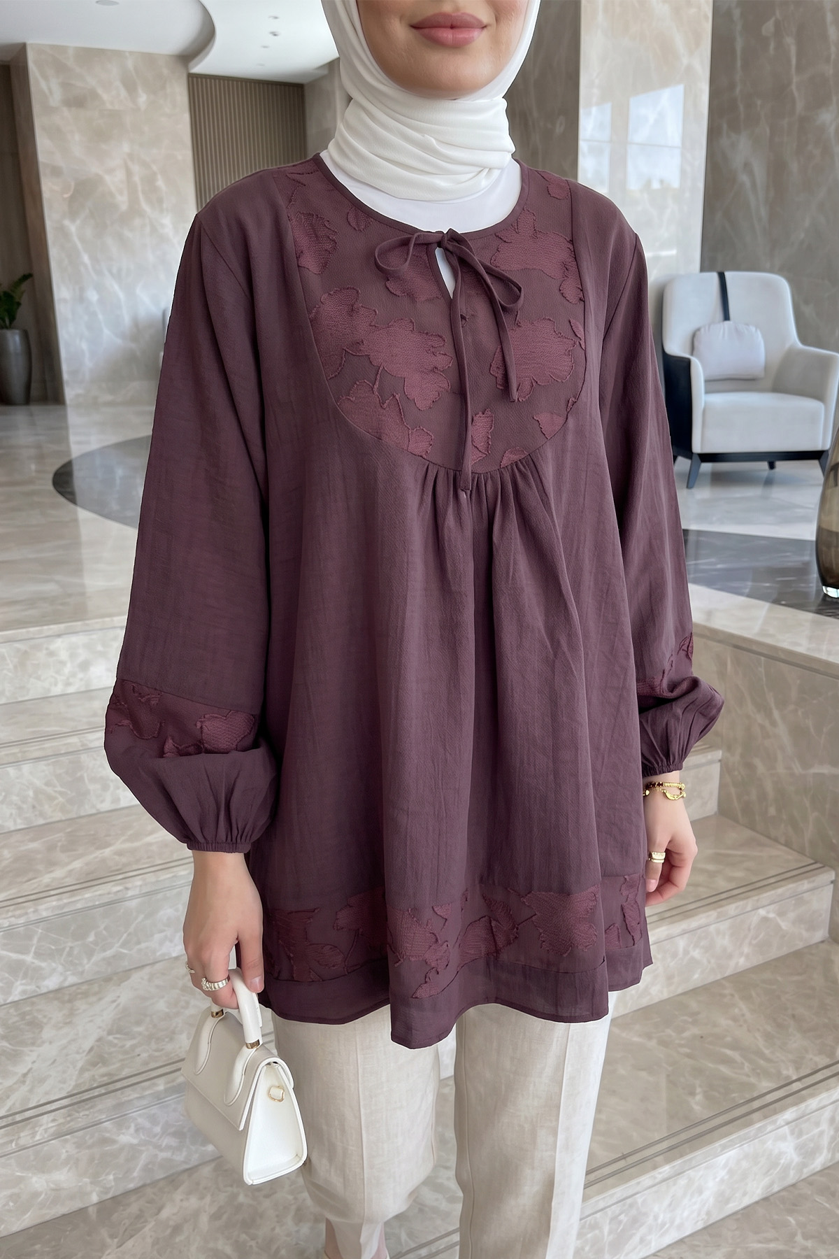 Jakar Detaylı Tunik Y0124 - MÜRDÜM |  