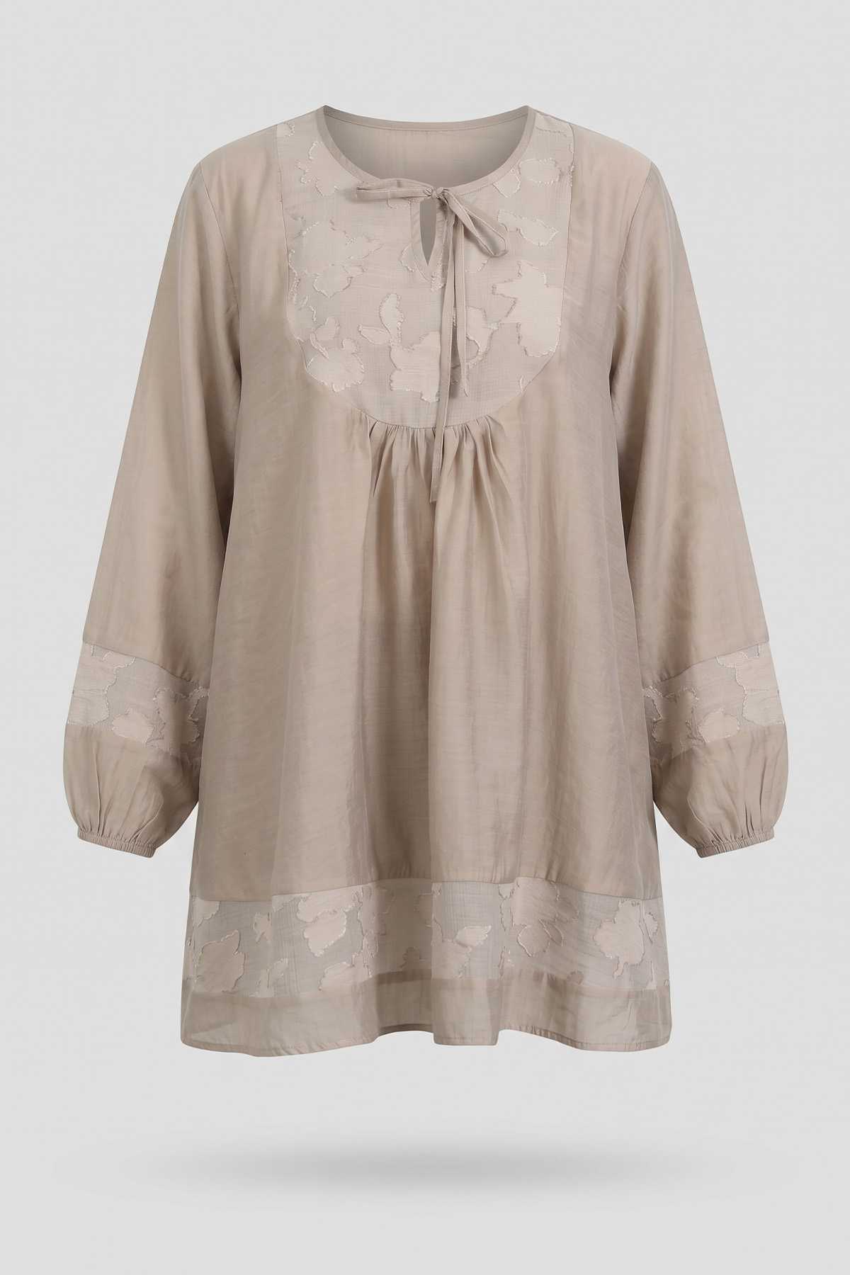 Jakar Detaylı Tunik Y0124 - TAŞ RENGİ |  