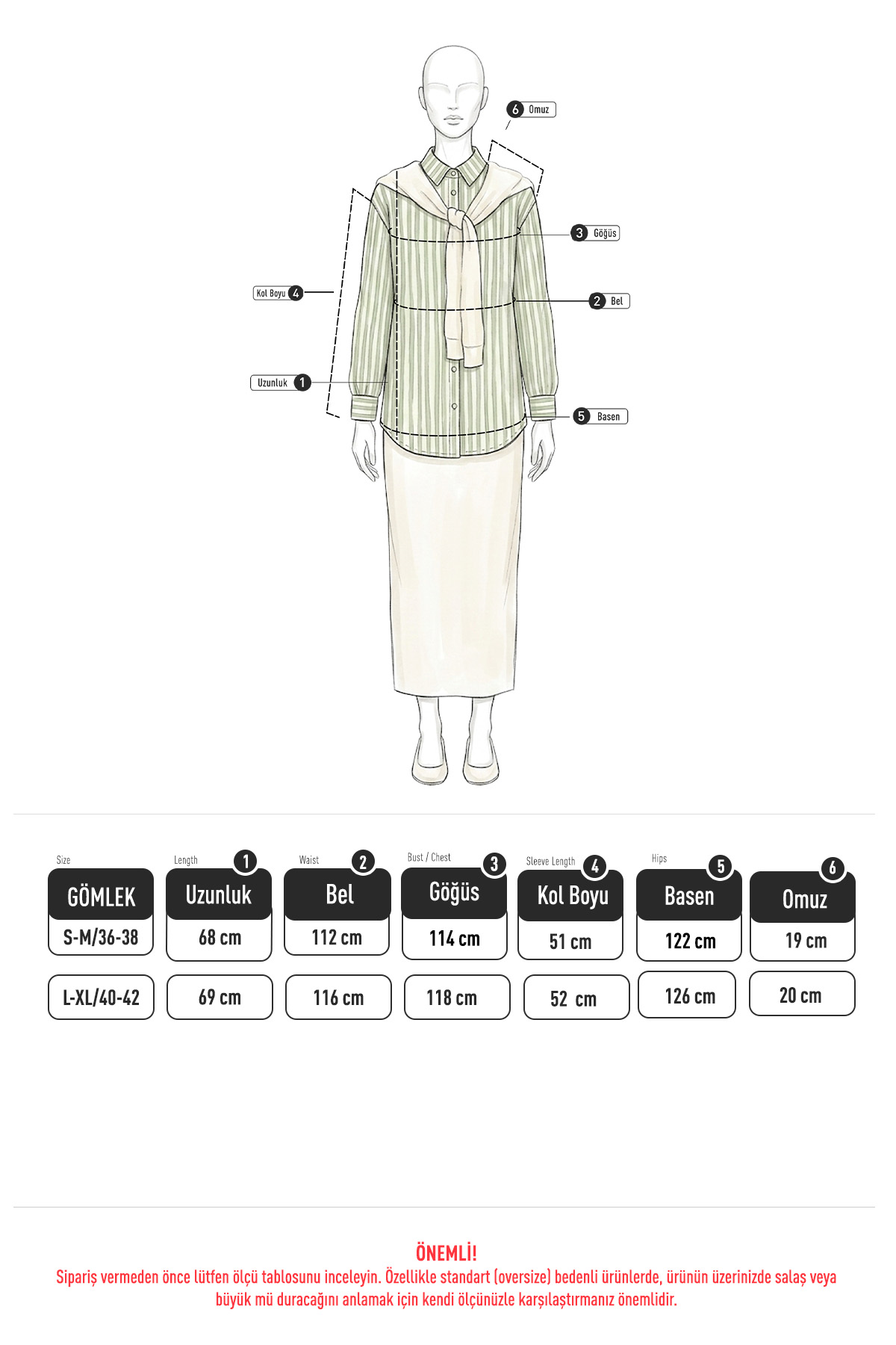 Süveter Bağlamalı Gömlek 0203 - AÇIK HAKİ |  