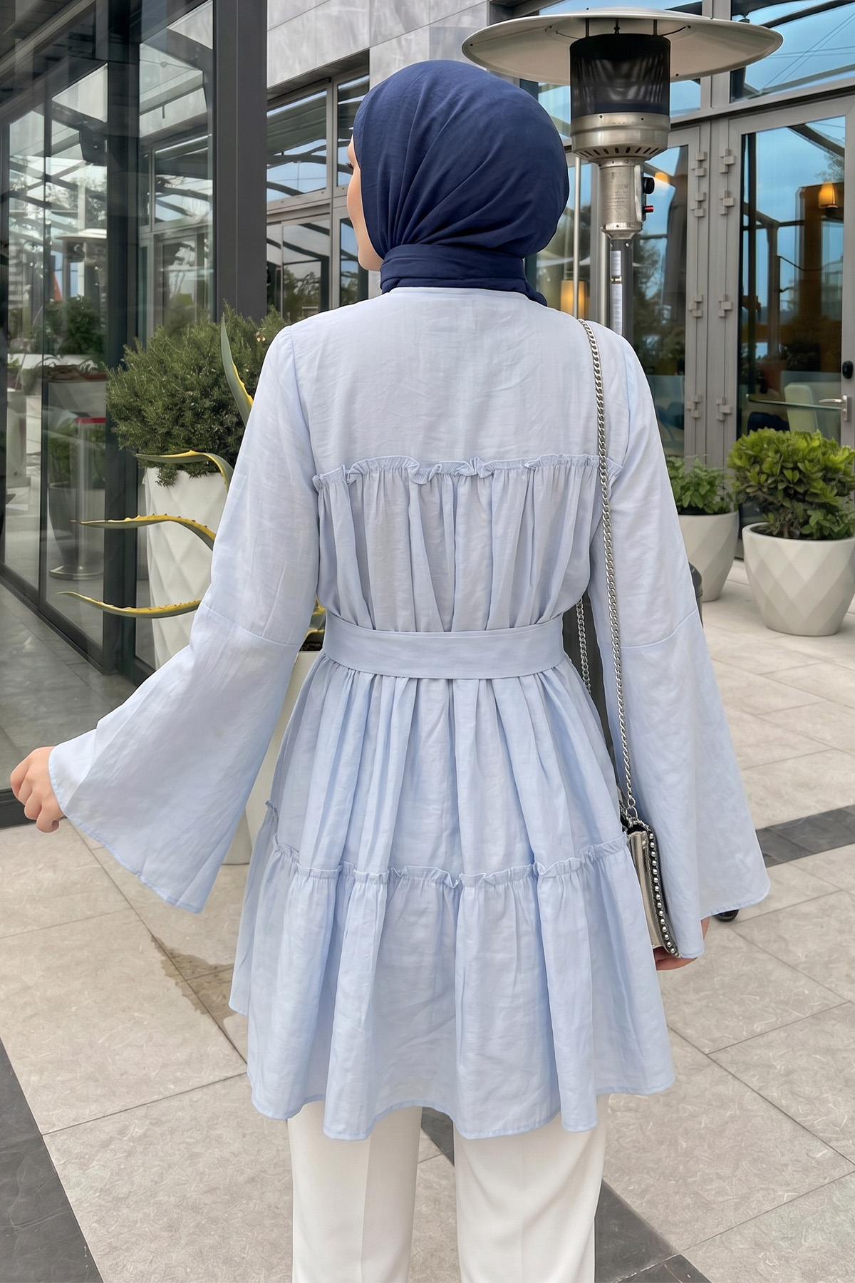 Toka Kemerli Tunik Y0135 - BEBE MAVİSİ |  