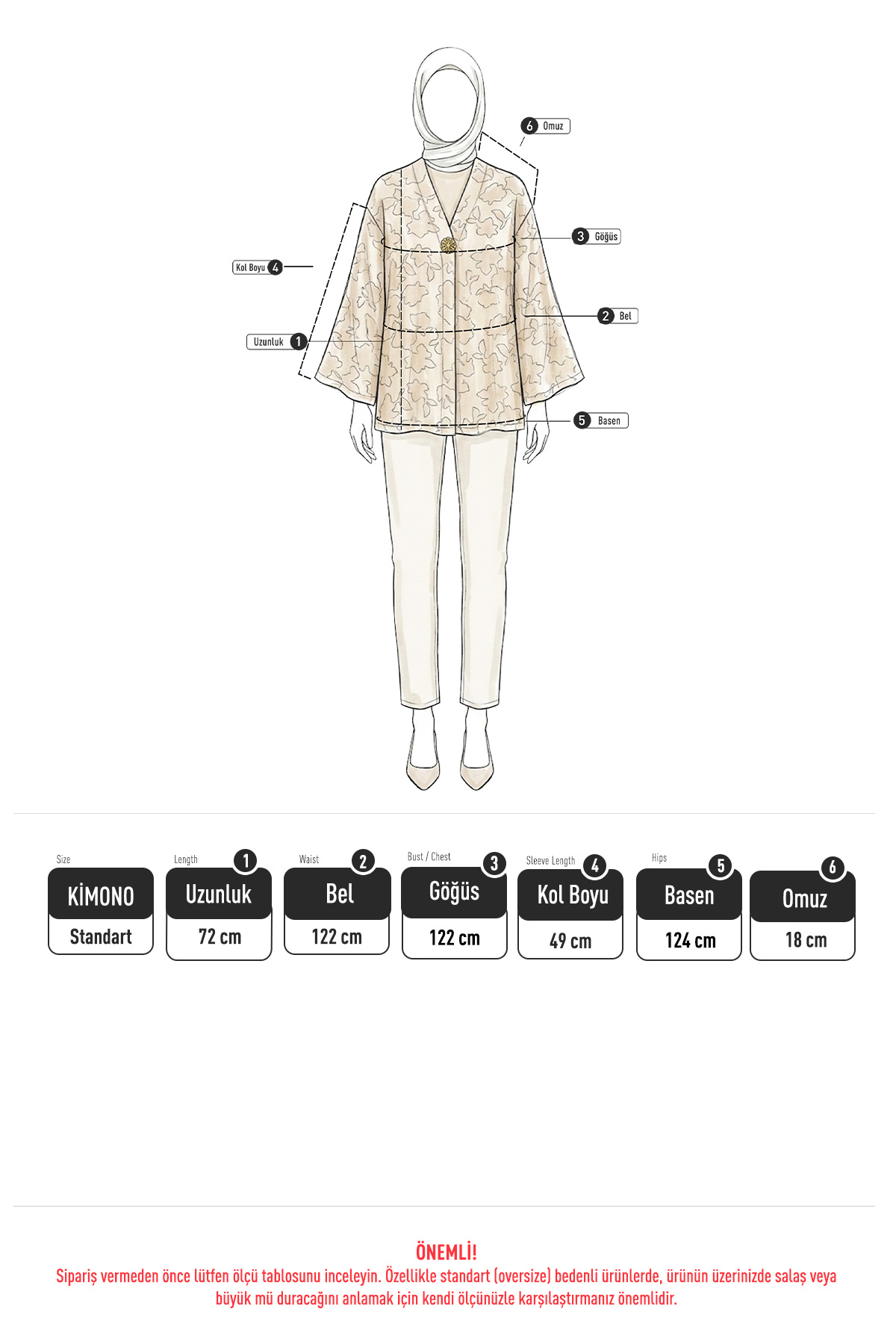Jakar Detaylı Kimono Y0111 - AÇIK HAKİ |  