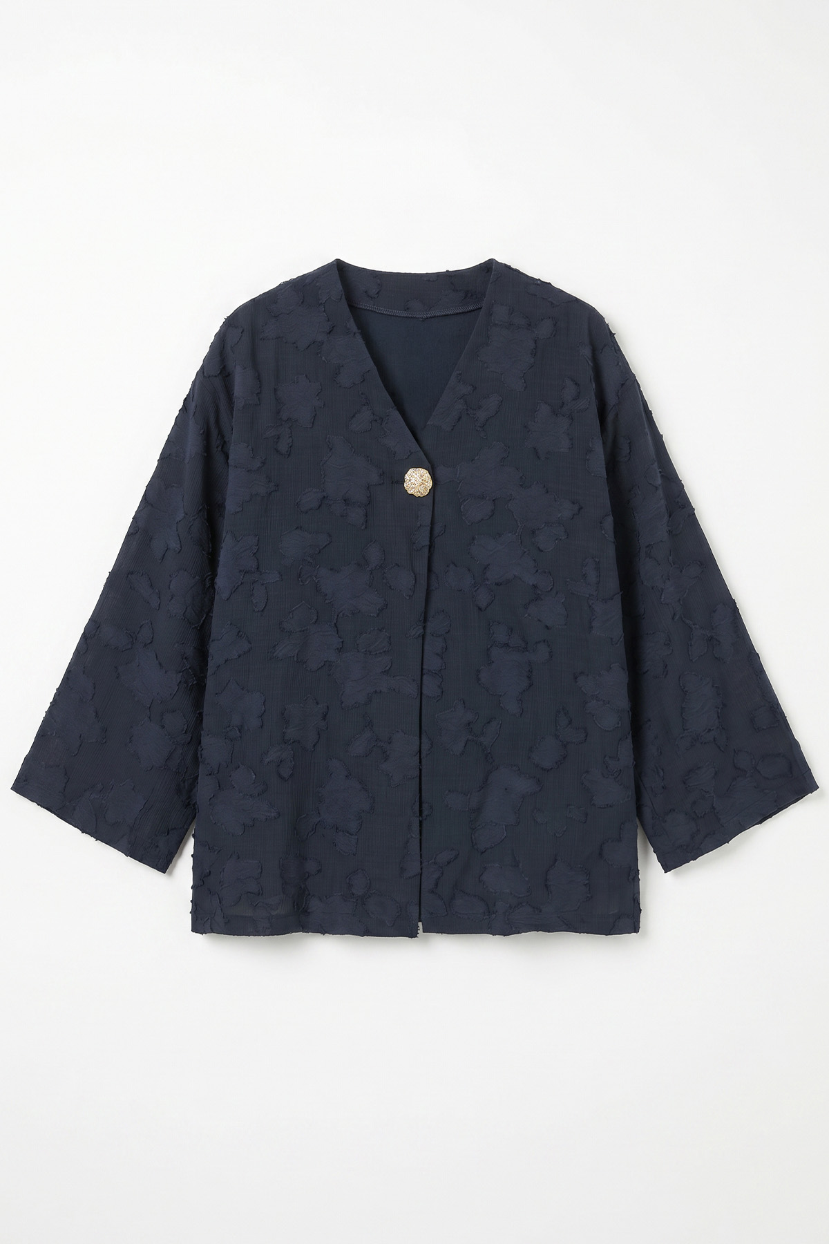 Jakar Detaylı Kimono Y0111 - LACİVERT |  