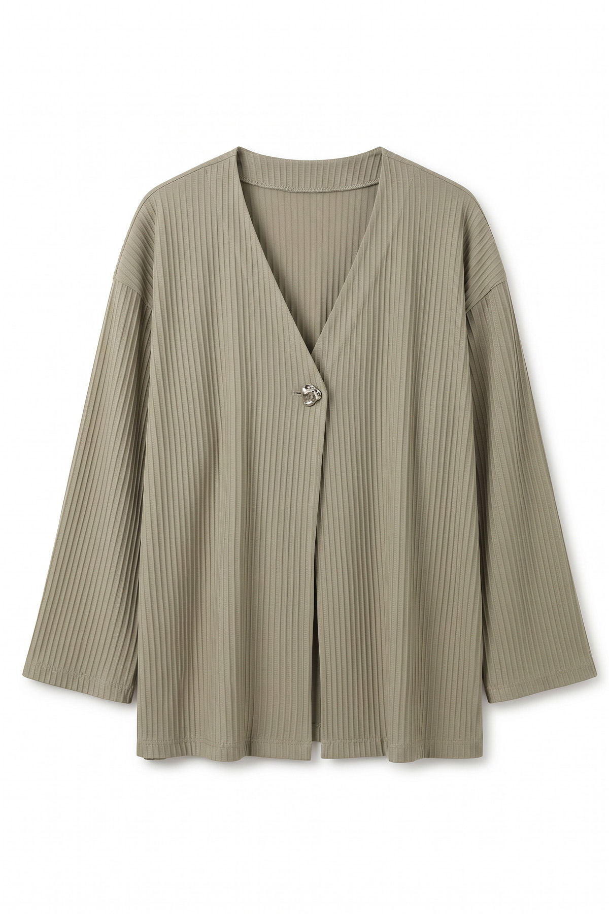 Tek Düğmeli Kimono Y0130 - AÇIK HAKİ |  