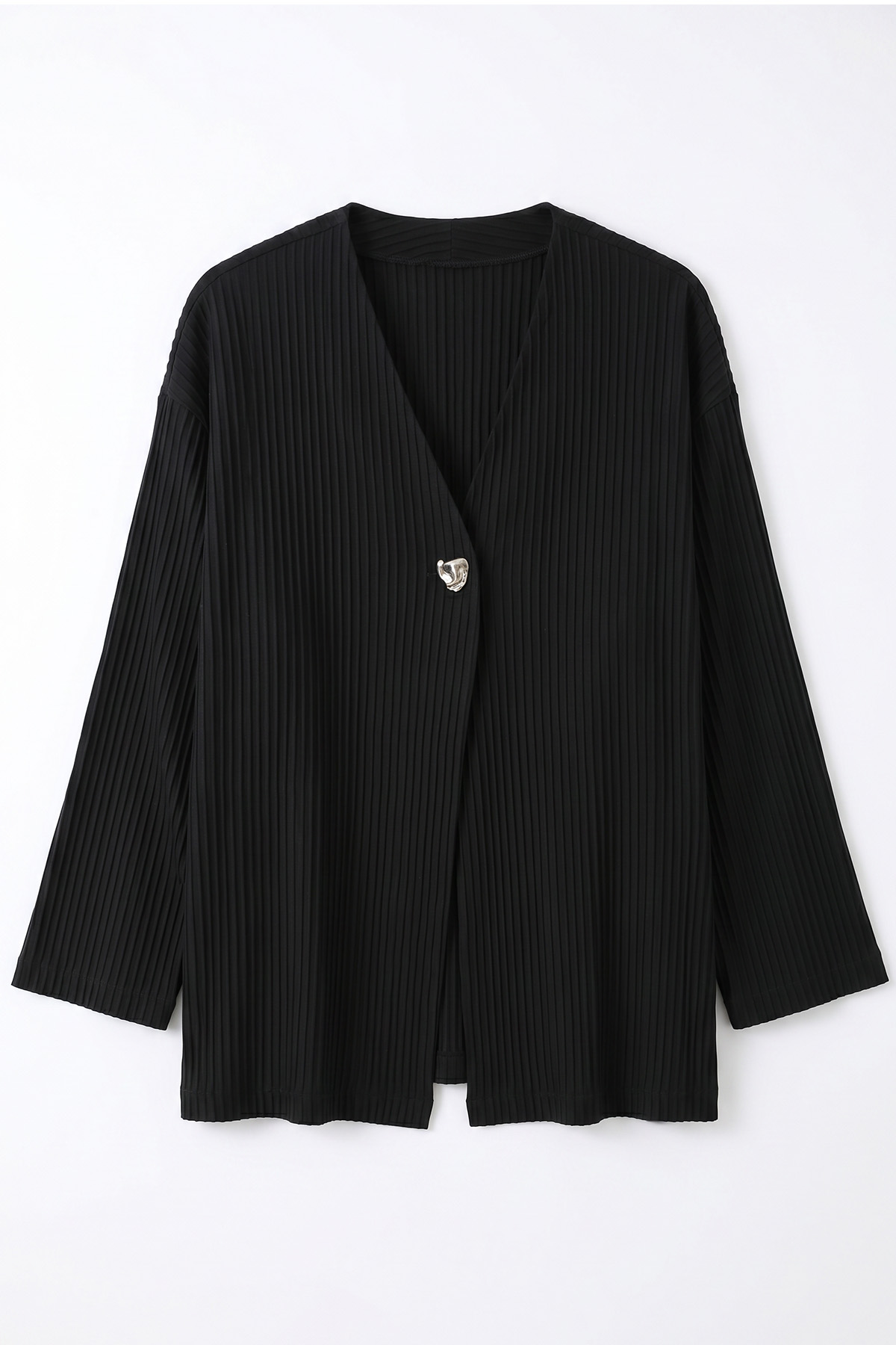 Tek Düğmeli Kimono Y0130 - SİYAH |  