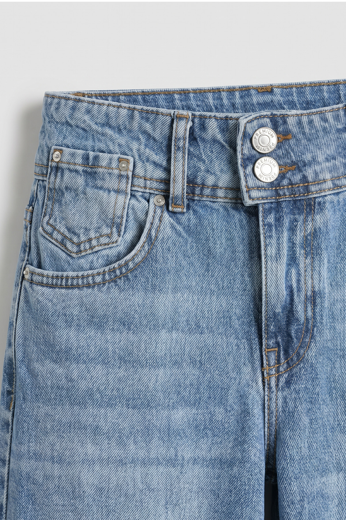 Geniş Paça Denim Pantolon 72318 - MAVİ |  