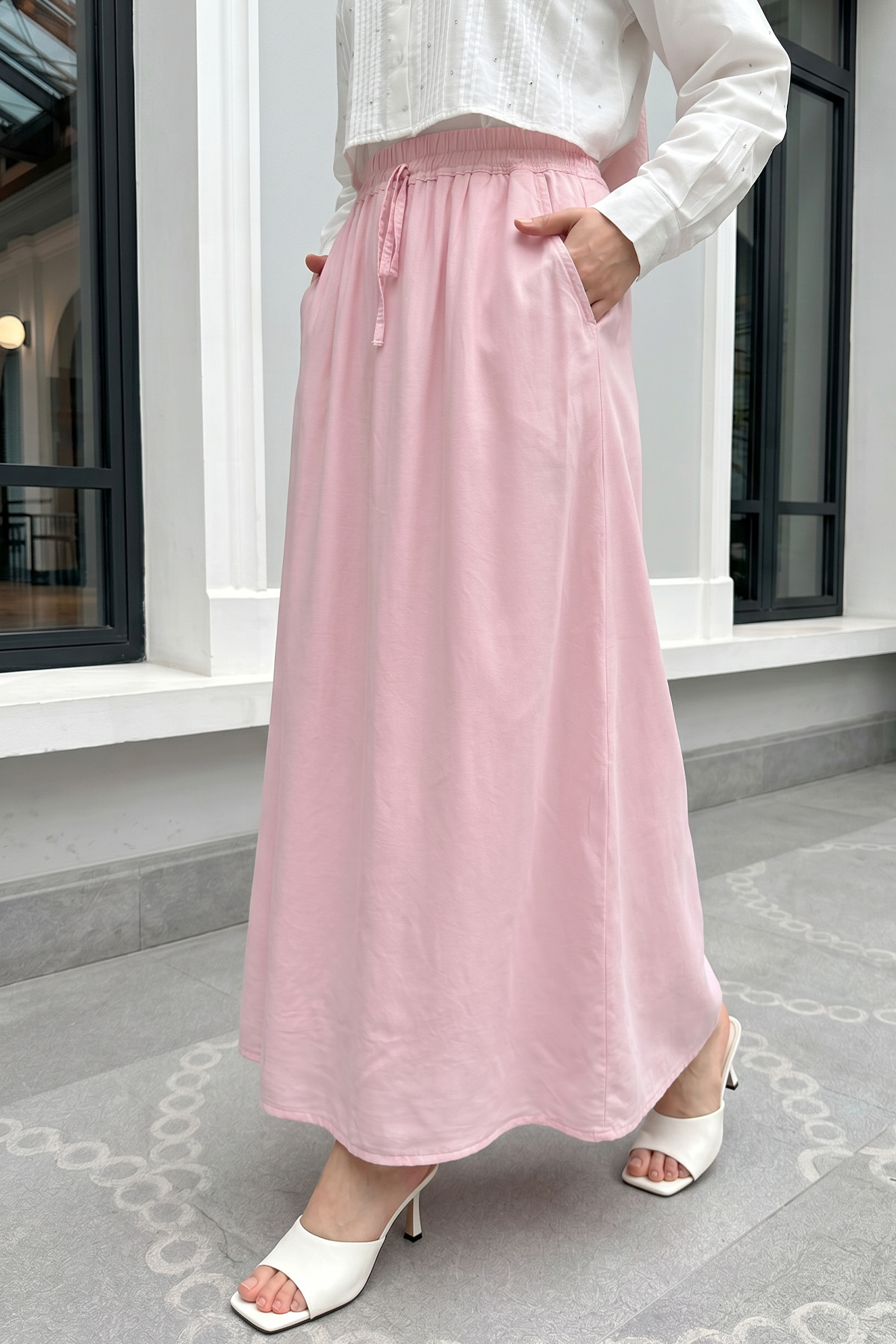 Çift Cepli Etek 31292 - AÇIK PEMBE |  