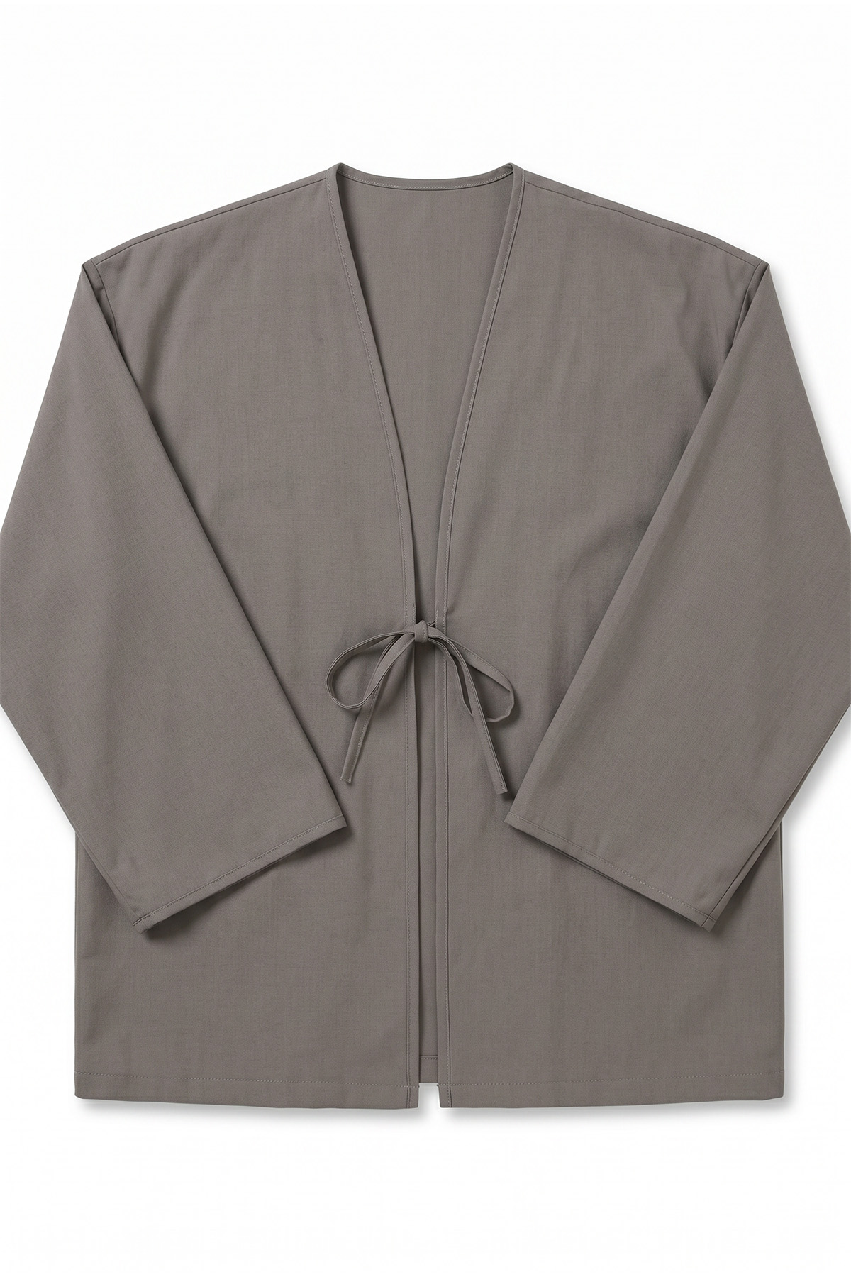 İp Bağcıklı Kimono 40046 - KOYU GRİ |  