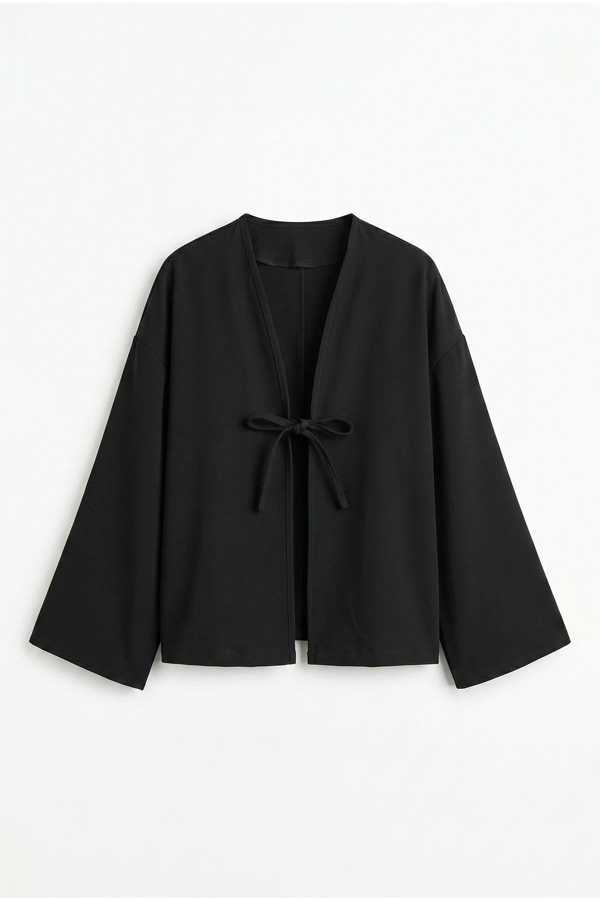 İp Bağcıklı Kimono 40046 - SİYAH |  