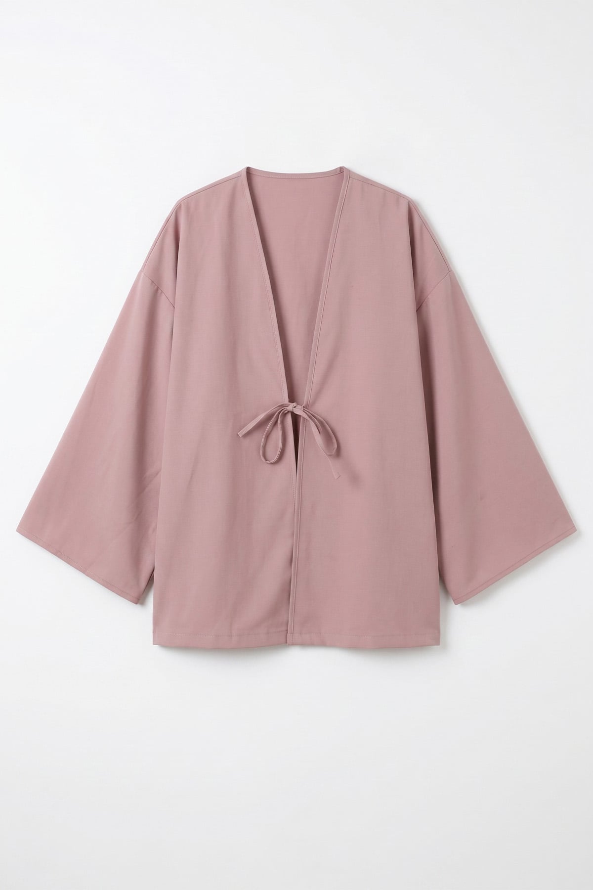 İp Bağcıklı Kimono 40046 - GÜL KURUSU |  